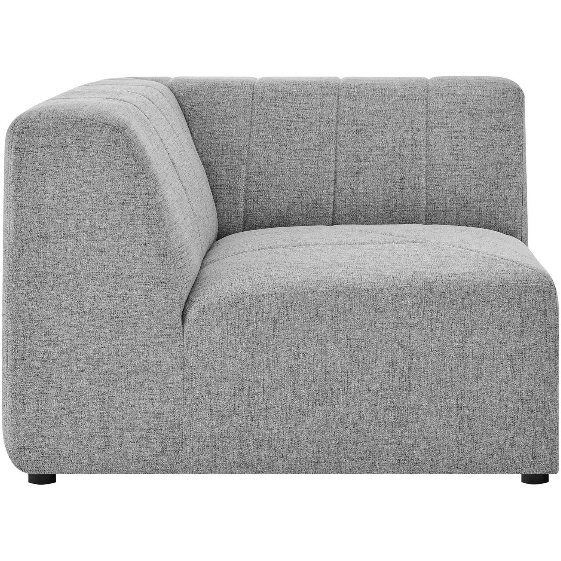 Bartlett Upholstered Fabric Corner Chair Light Gray