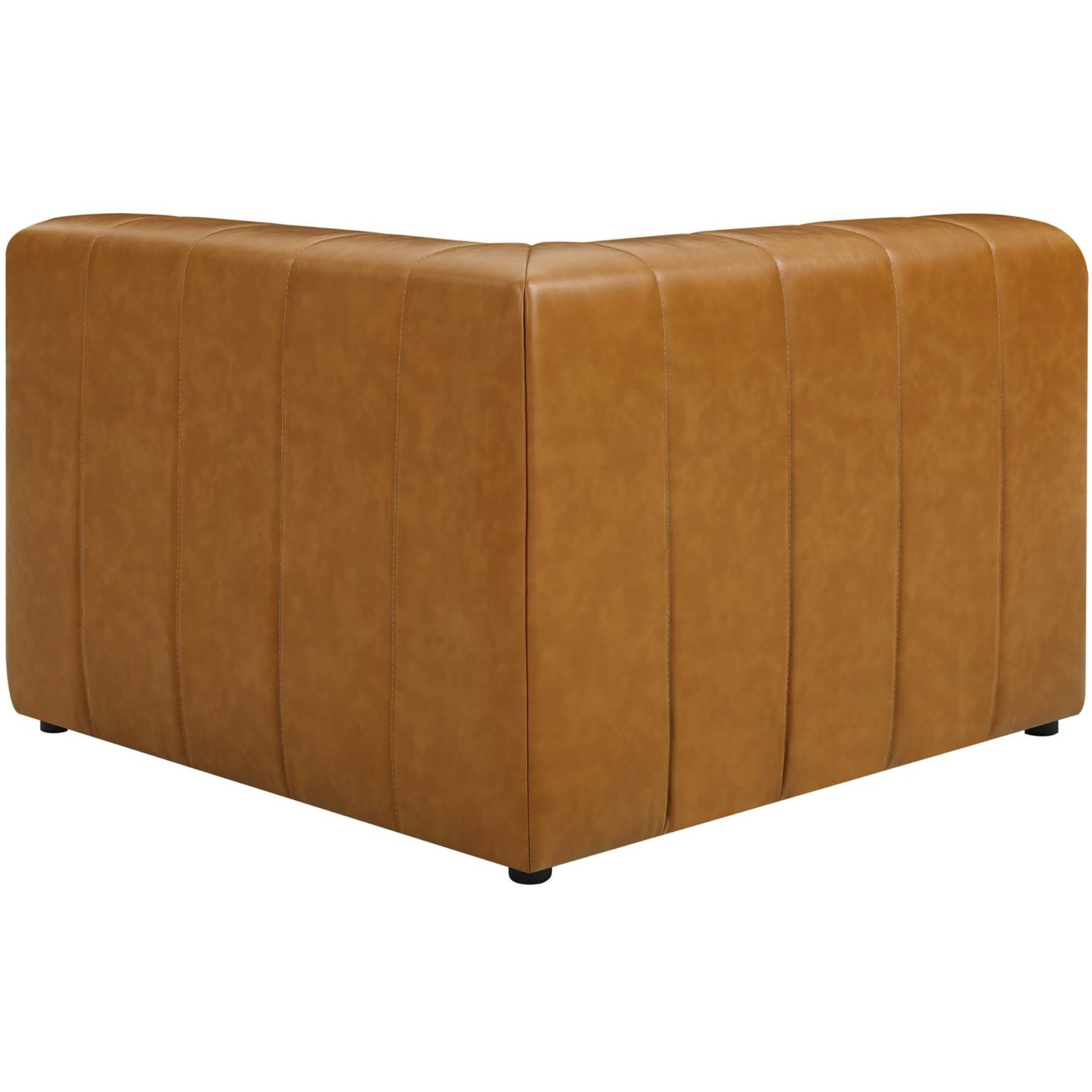 Bartlett Vegan Leather Corner Chair Tan