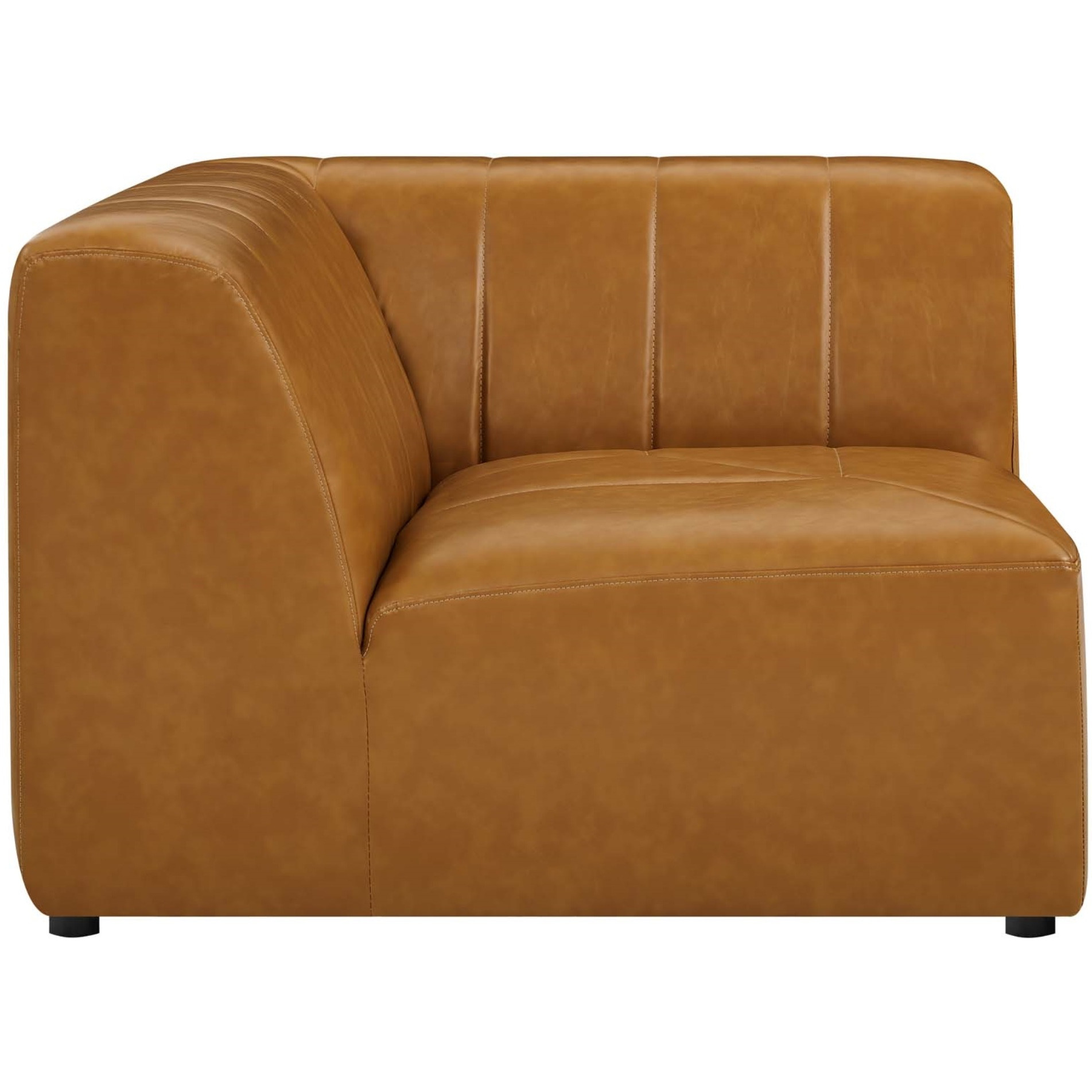 Bartlett Vegan Leather Corner Chair Tan