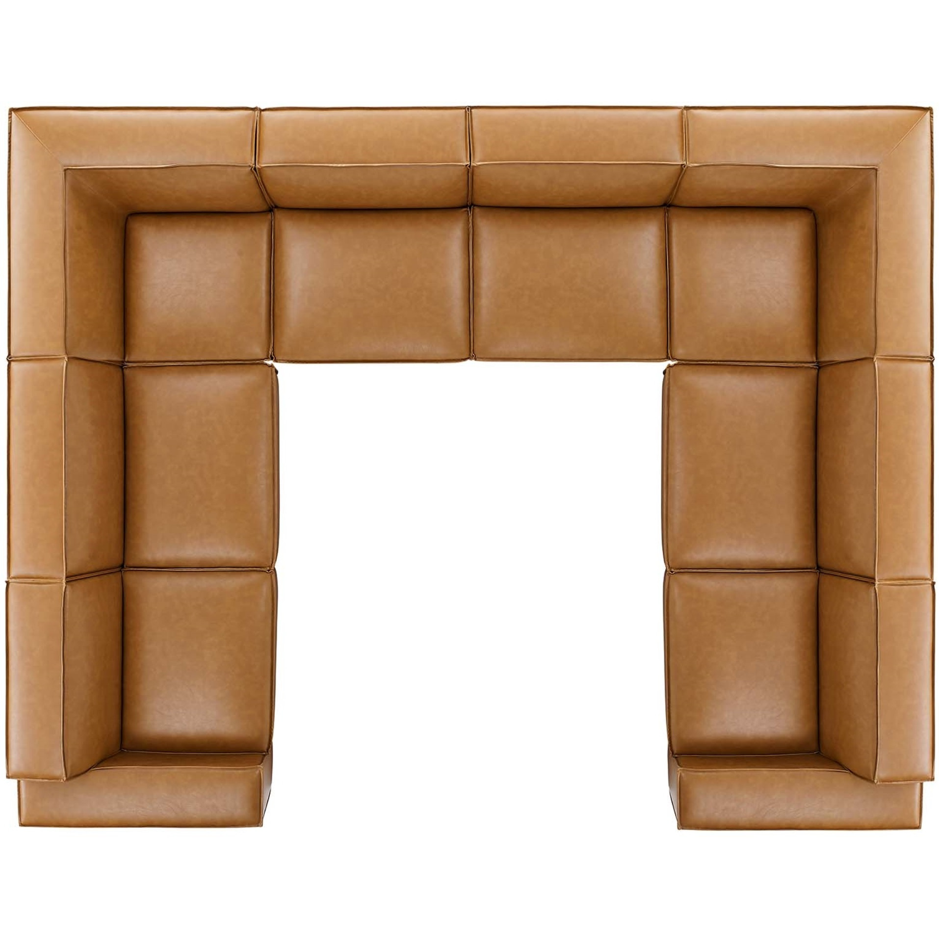 Restore 8-Piece Vegan Leather Sectional Sofa Tan