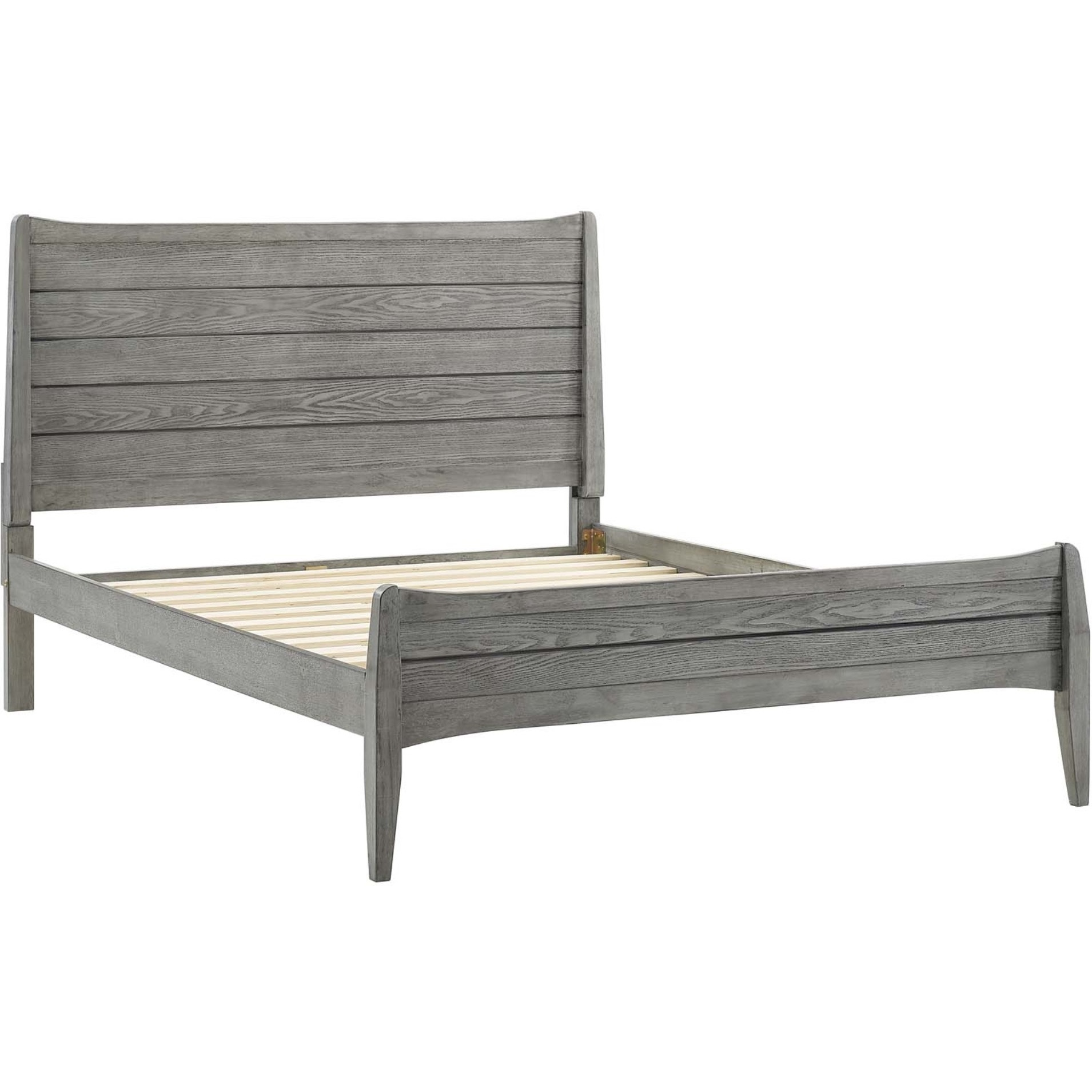Georgia King Wood Platform Bed Gray