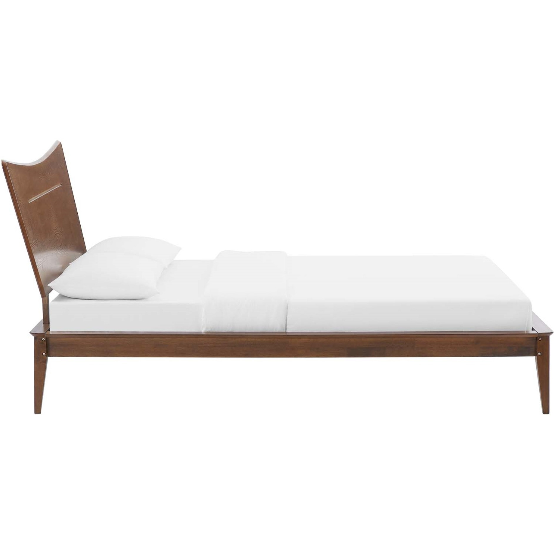 Astra Full Wood Platform Bed Walnut