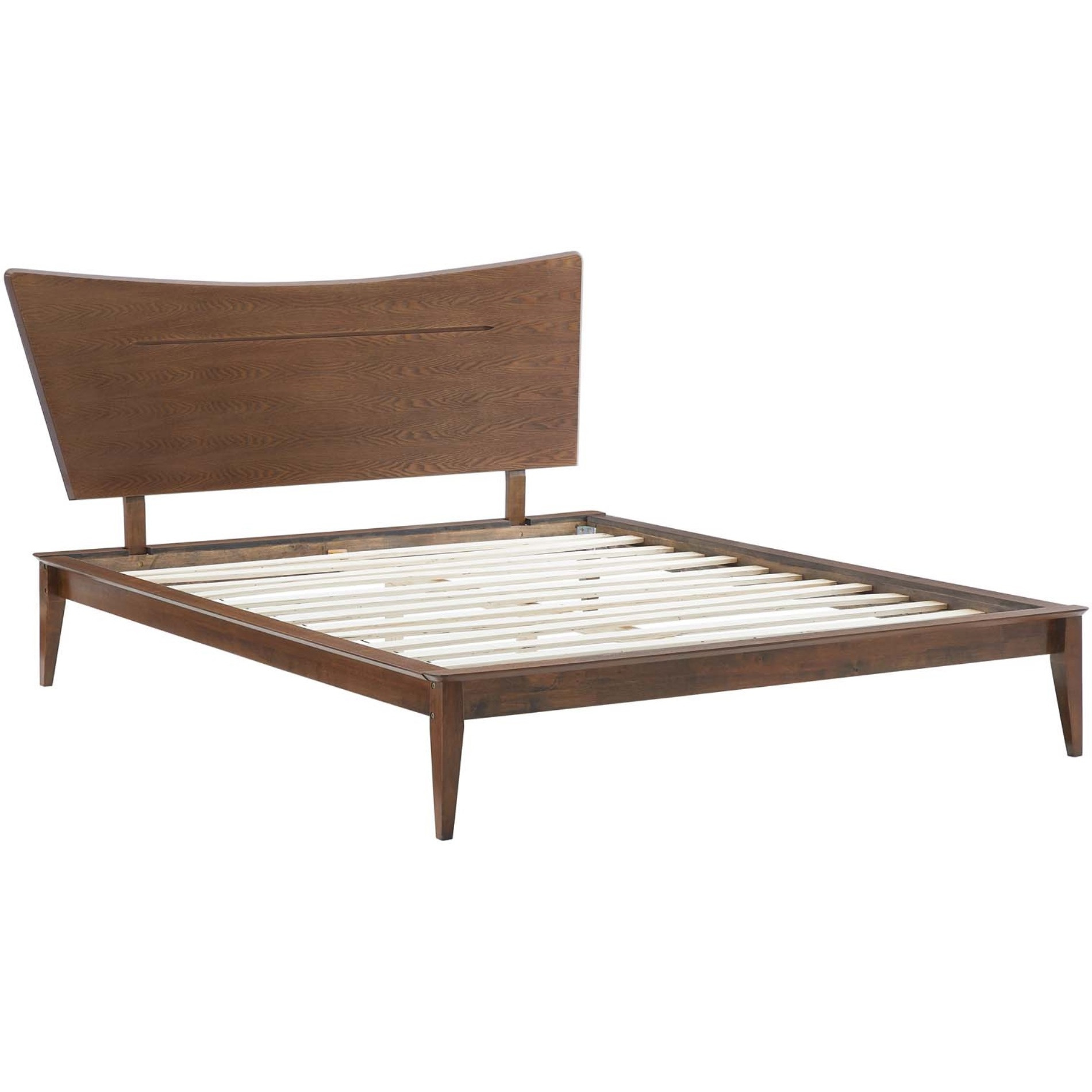 Astra Queen Wood Platform Bed Walnut
