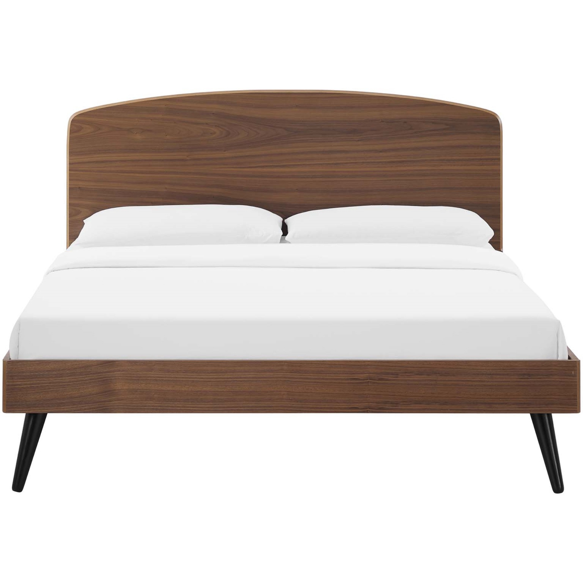 Bronwen Queen Wood Platform Bed Walnut