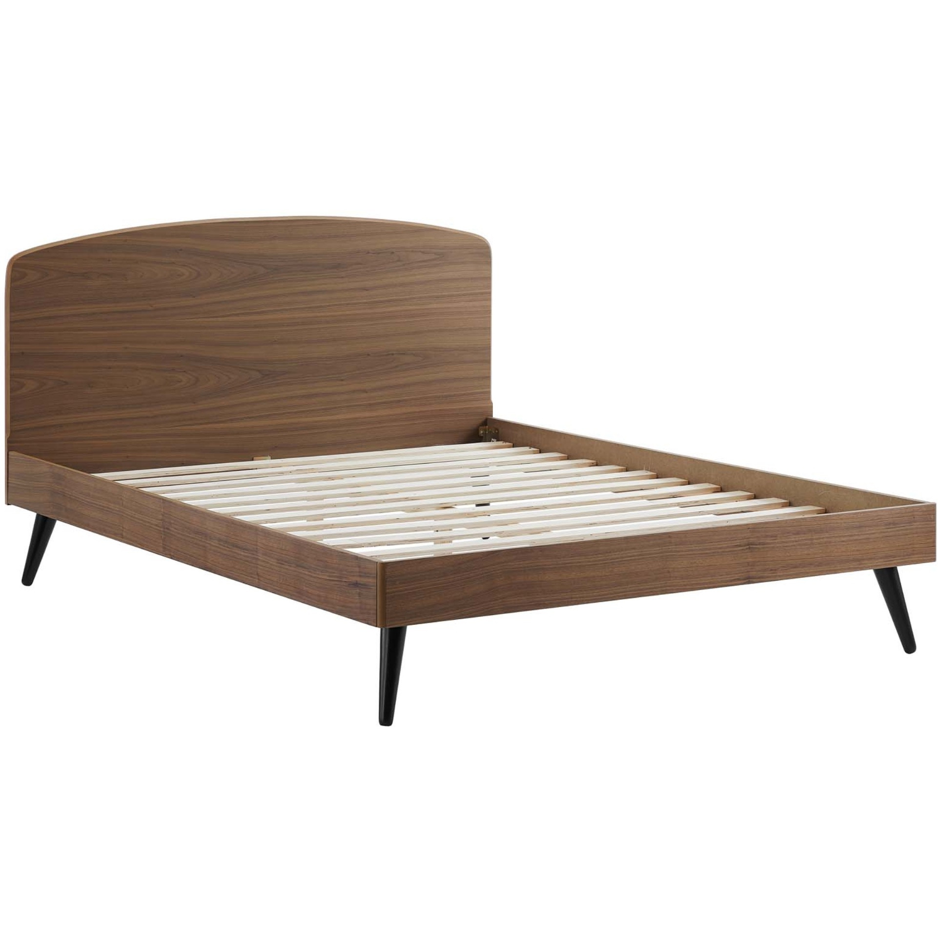 Bronwen Queen Wood Platform Bed Walnut