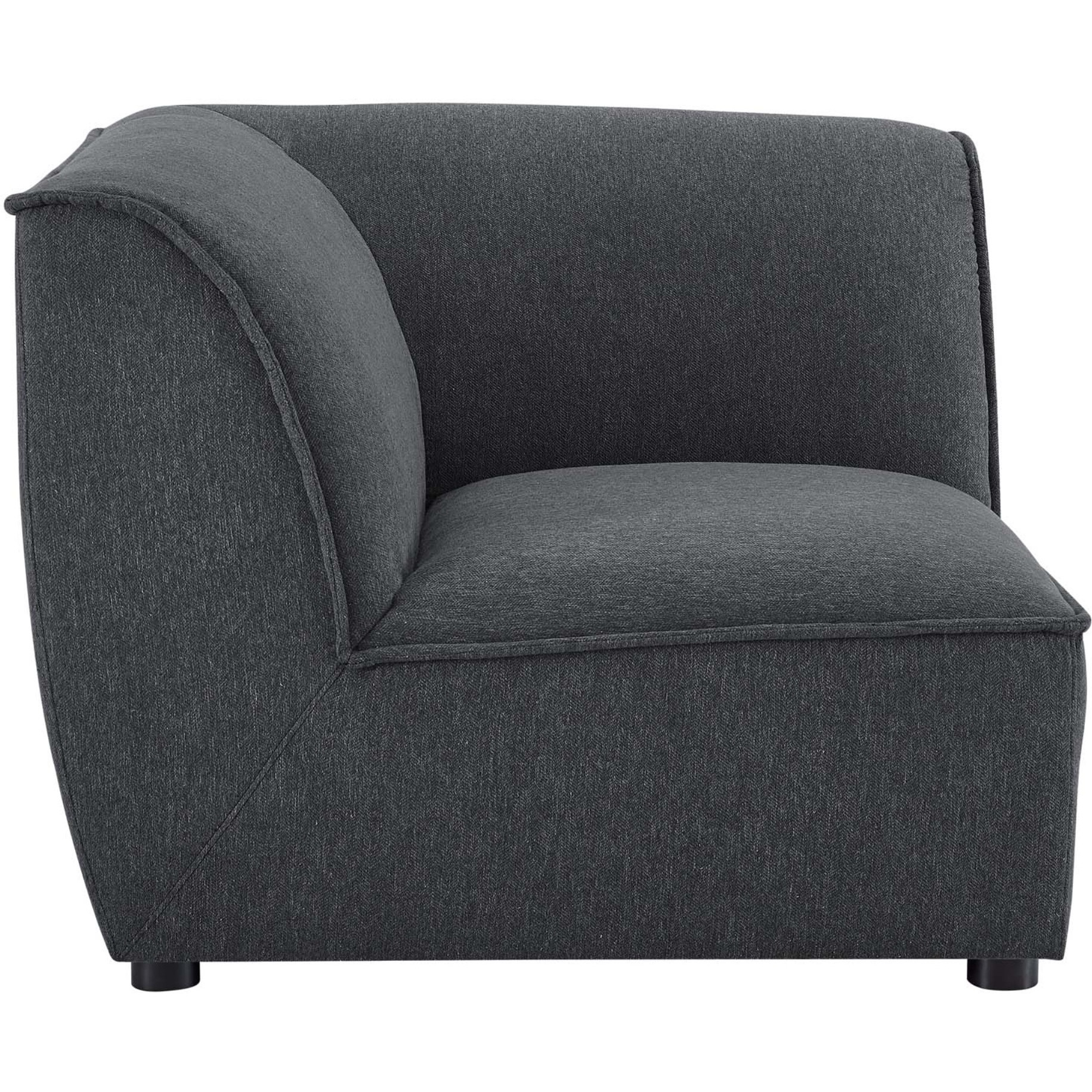 Comprise Corner Sectional Sofa Chair Charcoal