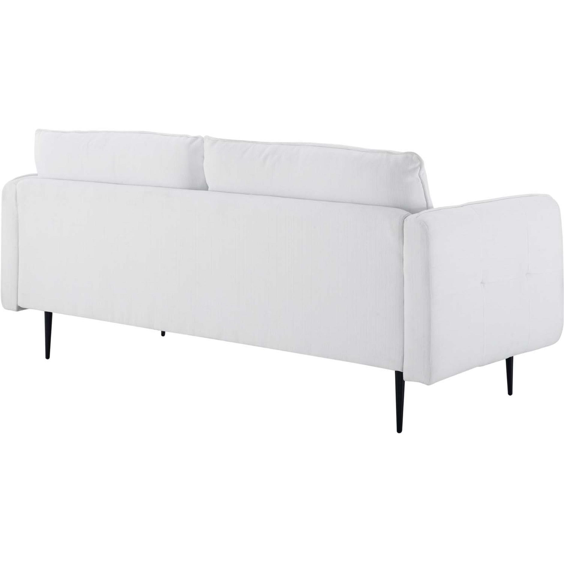 Cameron Tufted Fabric Sofa White