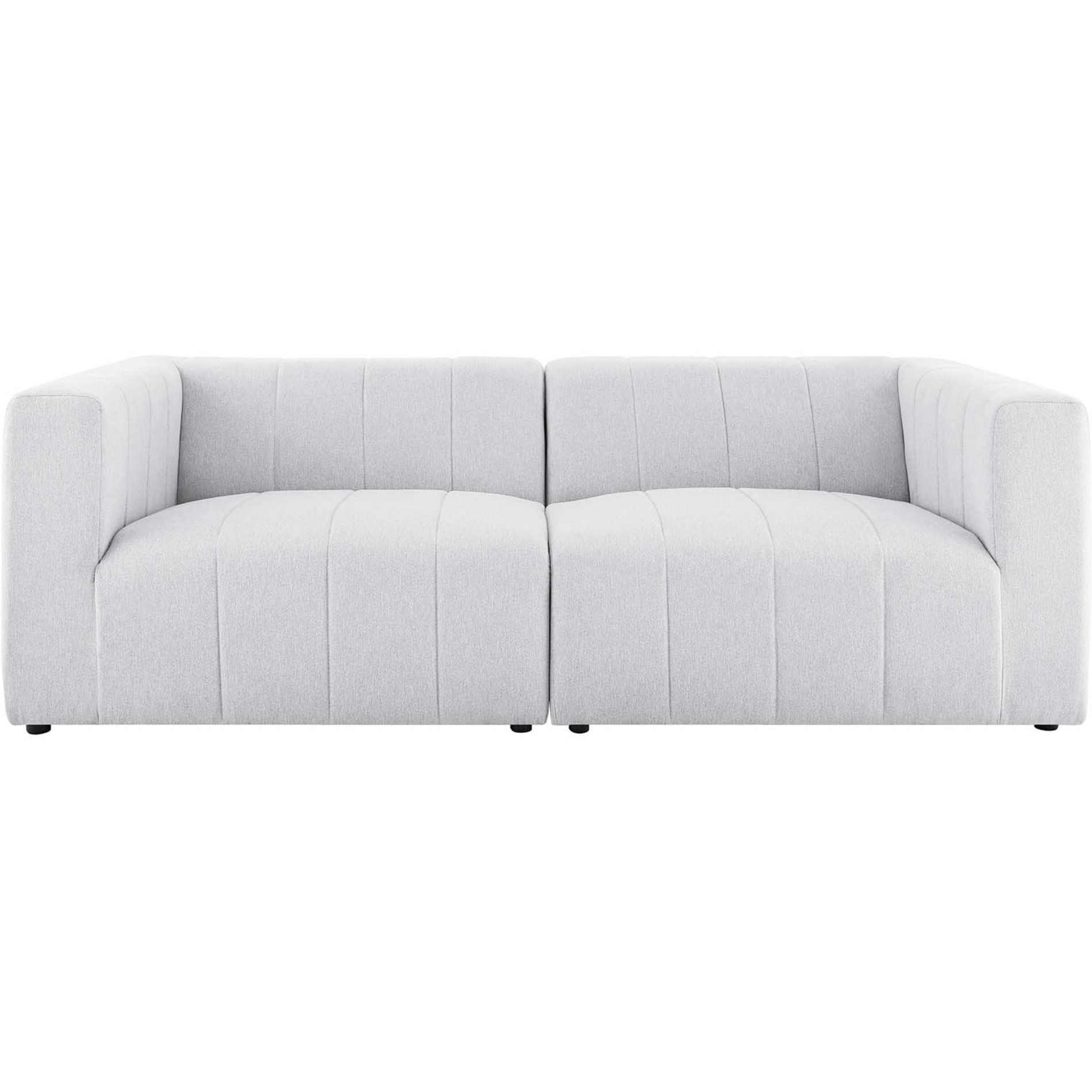 Bartlett Upholstered Fabric 2-Piece Loveseat Ivory