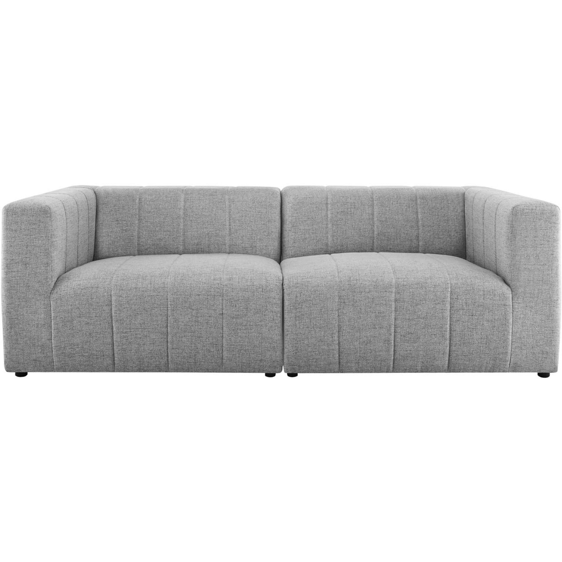 Bartlett Upholstered Fabric 2-Piece Loveseat Light Gray