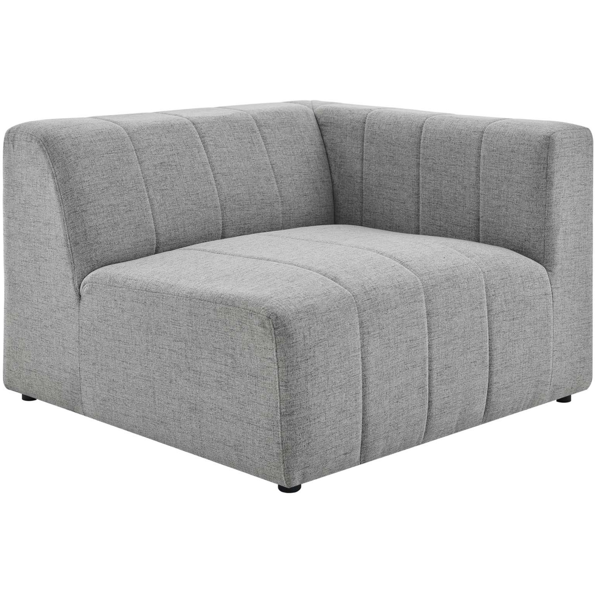 Bartlett Upholstered Fabric 3-Piece Sofa Light Gray