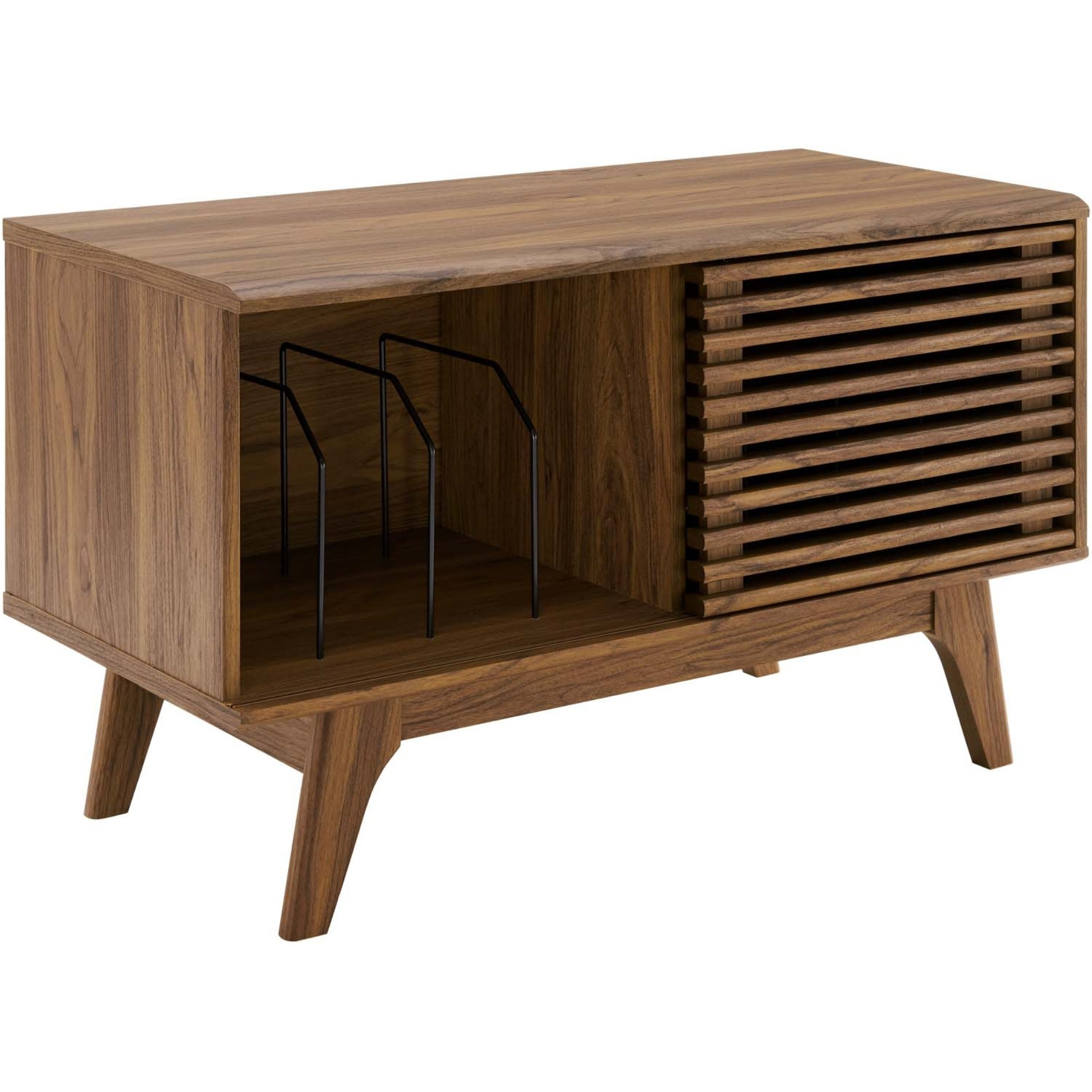 Render Vinyl Record Display Stand Walnut