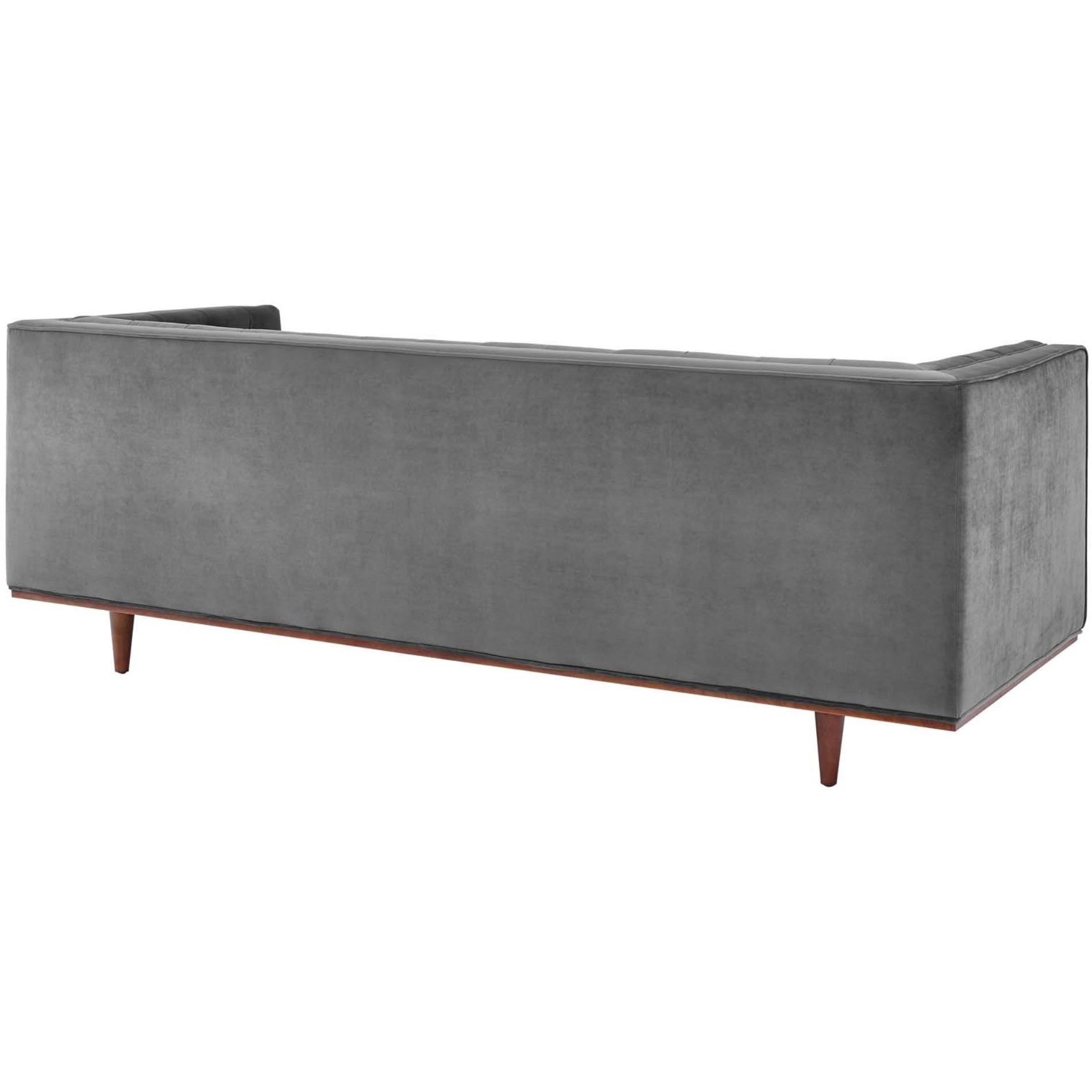Elation Tufted Performance Velvet Sofa Gray