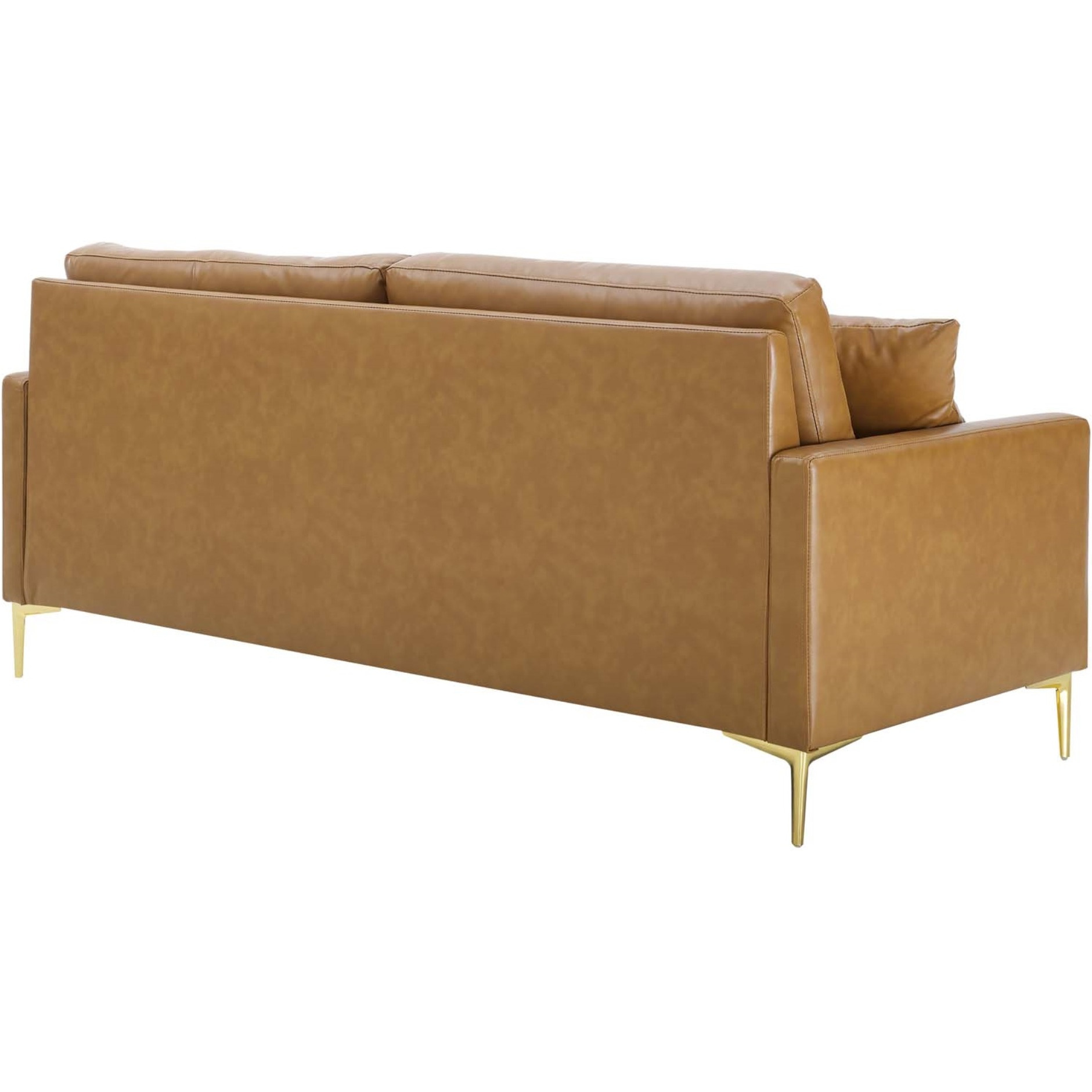 Juliana Vegan Leather Sofa Tan