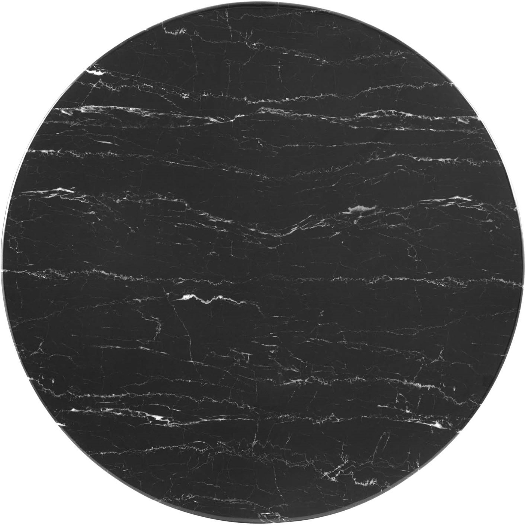 Tupelo 40" Artificial Marble Dining Table Gold Black