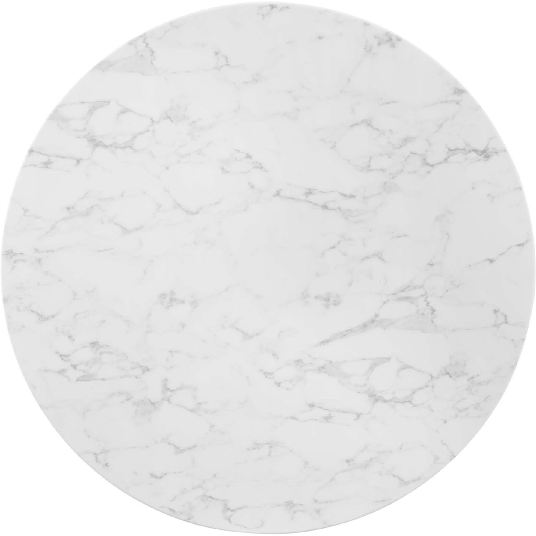 Zinque 47" Artificial Marble Dining Table Gold White