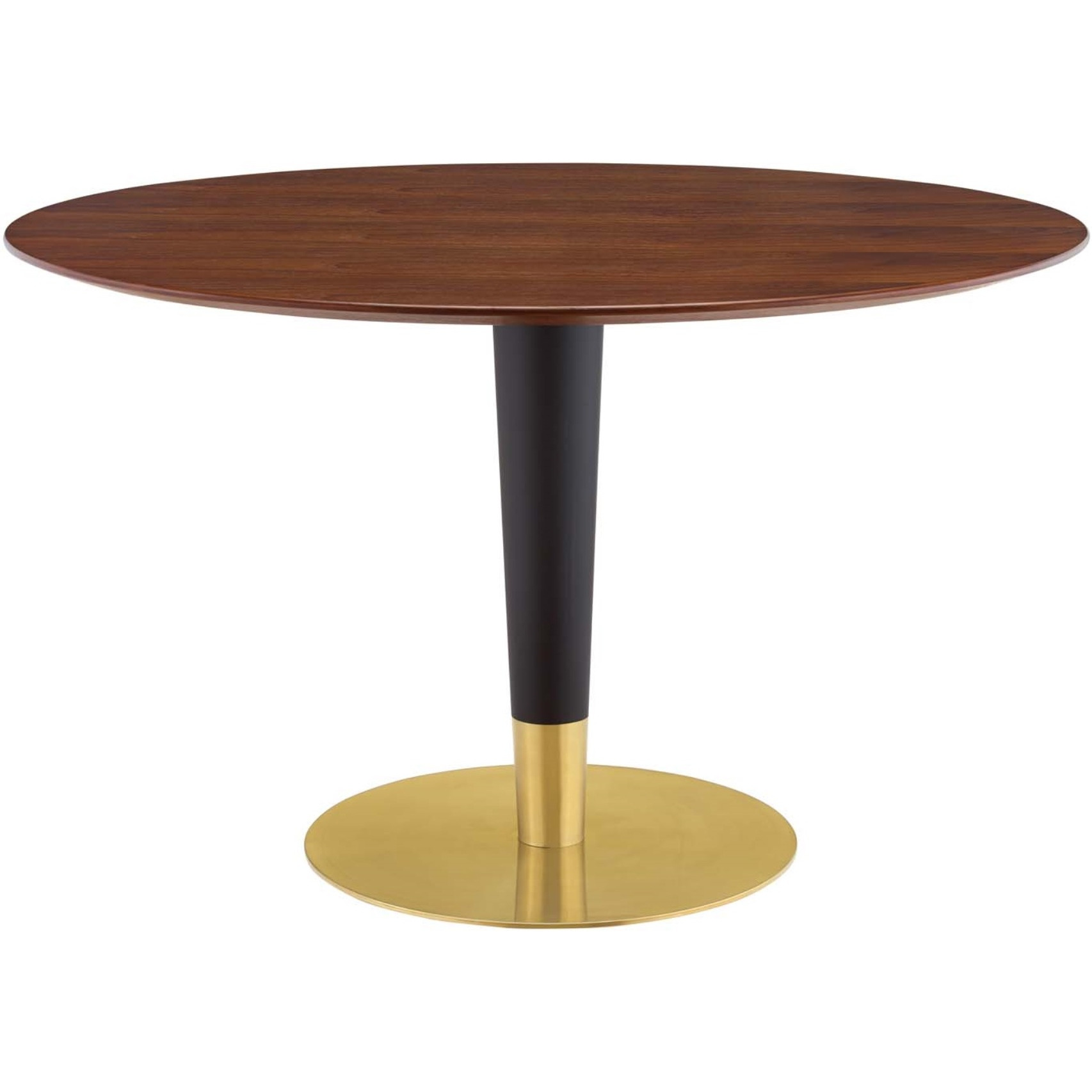 Zinque 47" Dining Table Gold Walnut