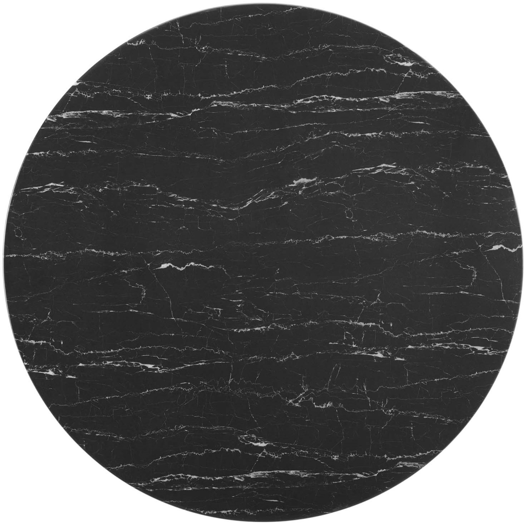 Zinque 47" Artificial Marble Dining Table Gold Black