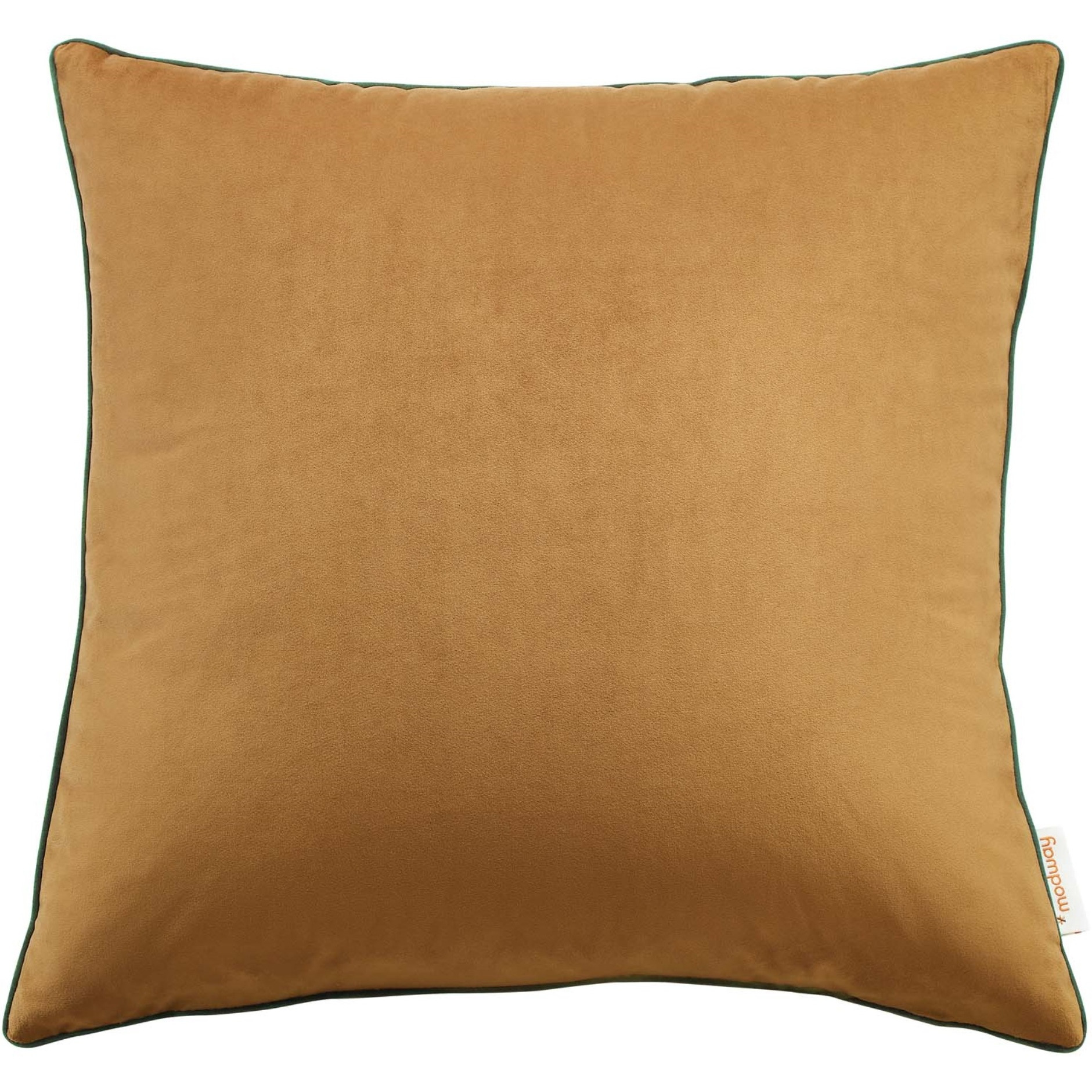 Accentuate 20" Performance Velvet Throw Pillow Cognac Green