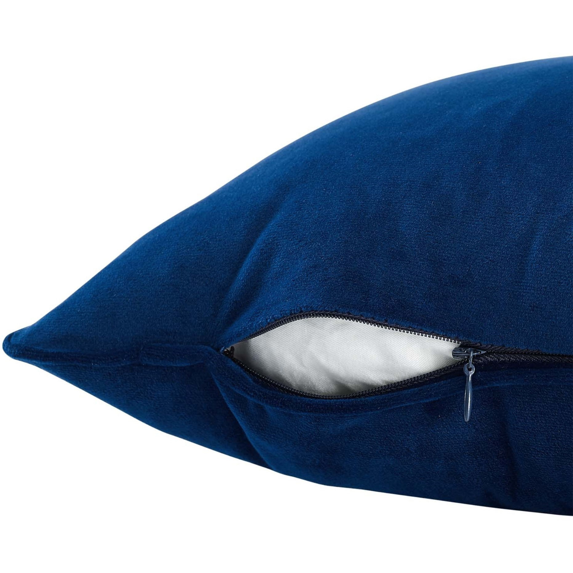 Enhance 24" Performance Velvet Throw Pillow Navy