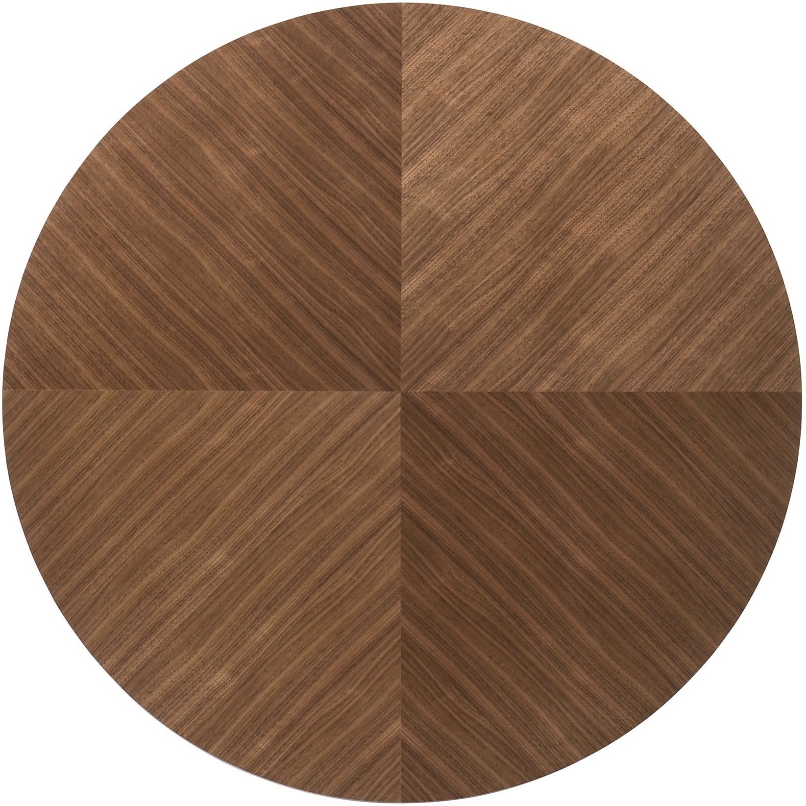 Cosmo Walnut Veneer Coffee Table with Black Metal Base