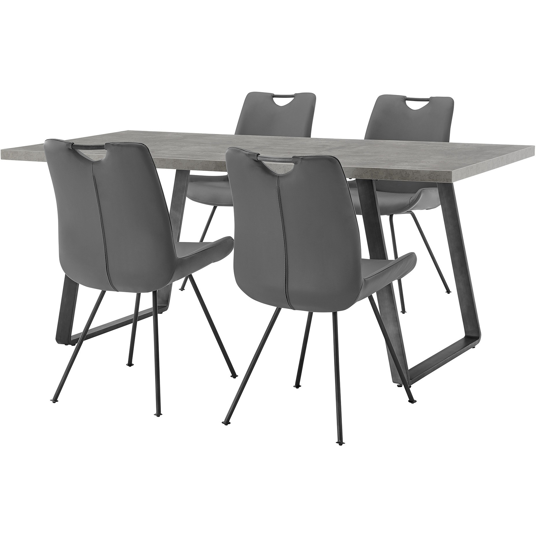 Coronado 5 Piece Grey Rectangular Dining Set