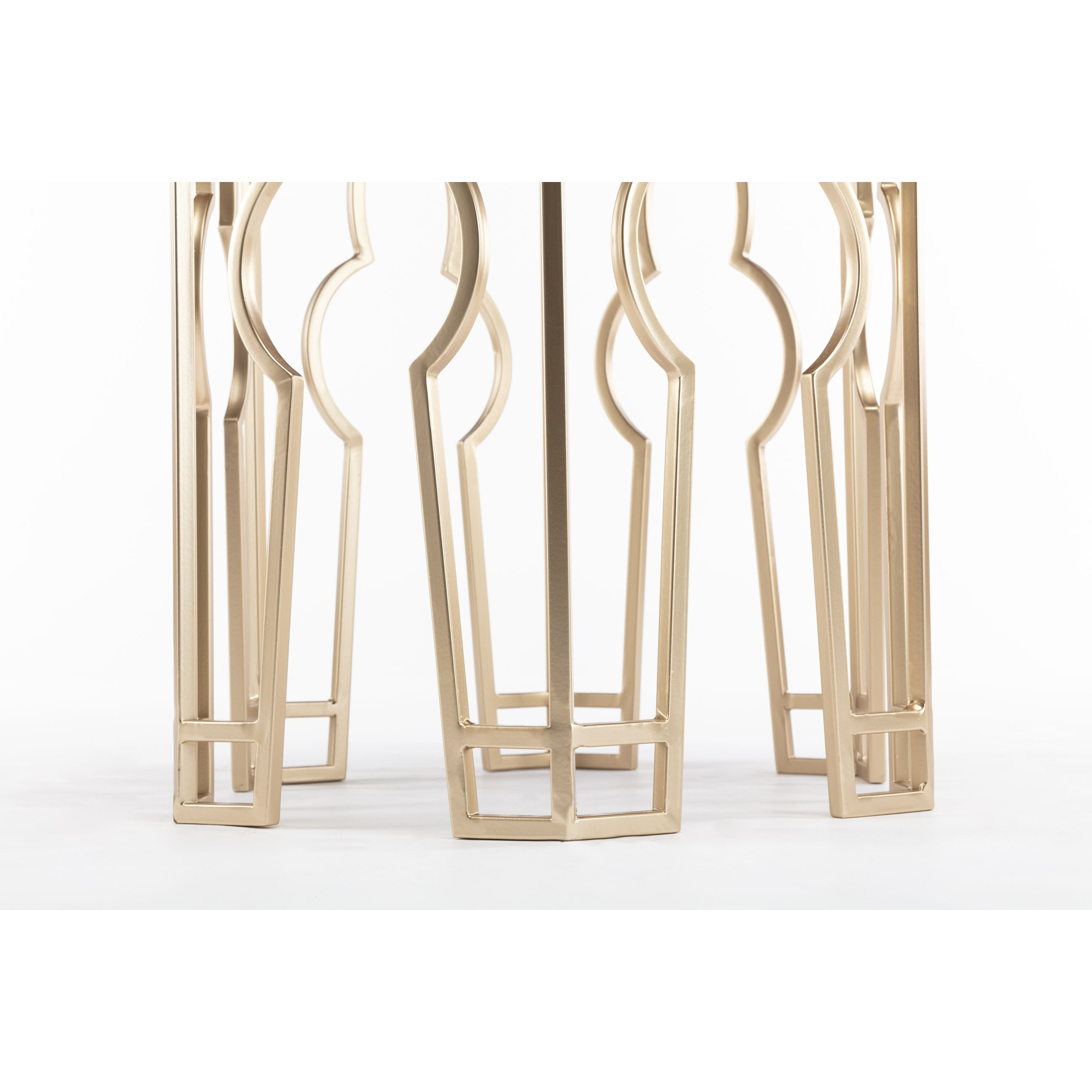Boraam Genevieve Nesting Tables, Gold & Natural