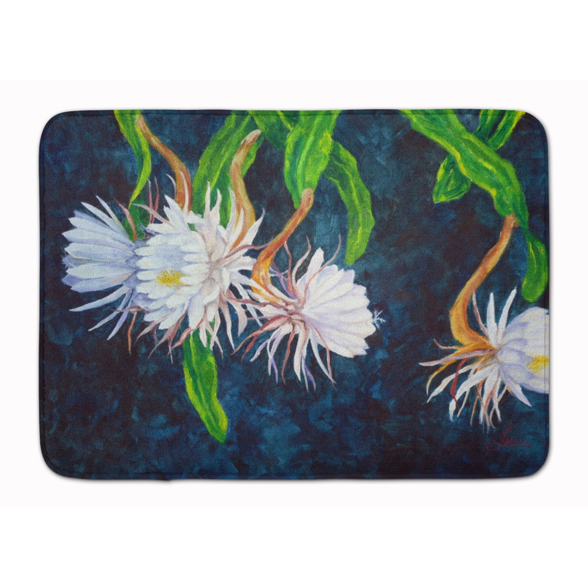 Night Blooming Cereus by Ferris Hotard Machine Washable Memory Foam Mat