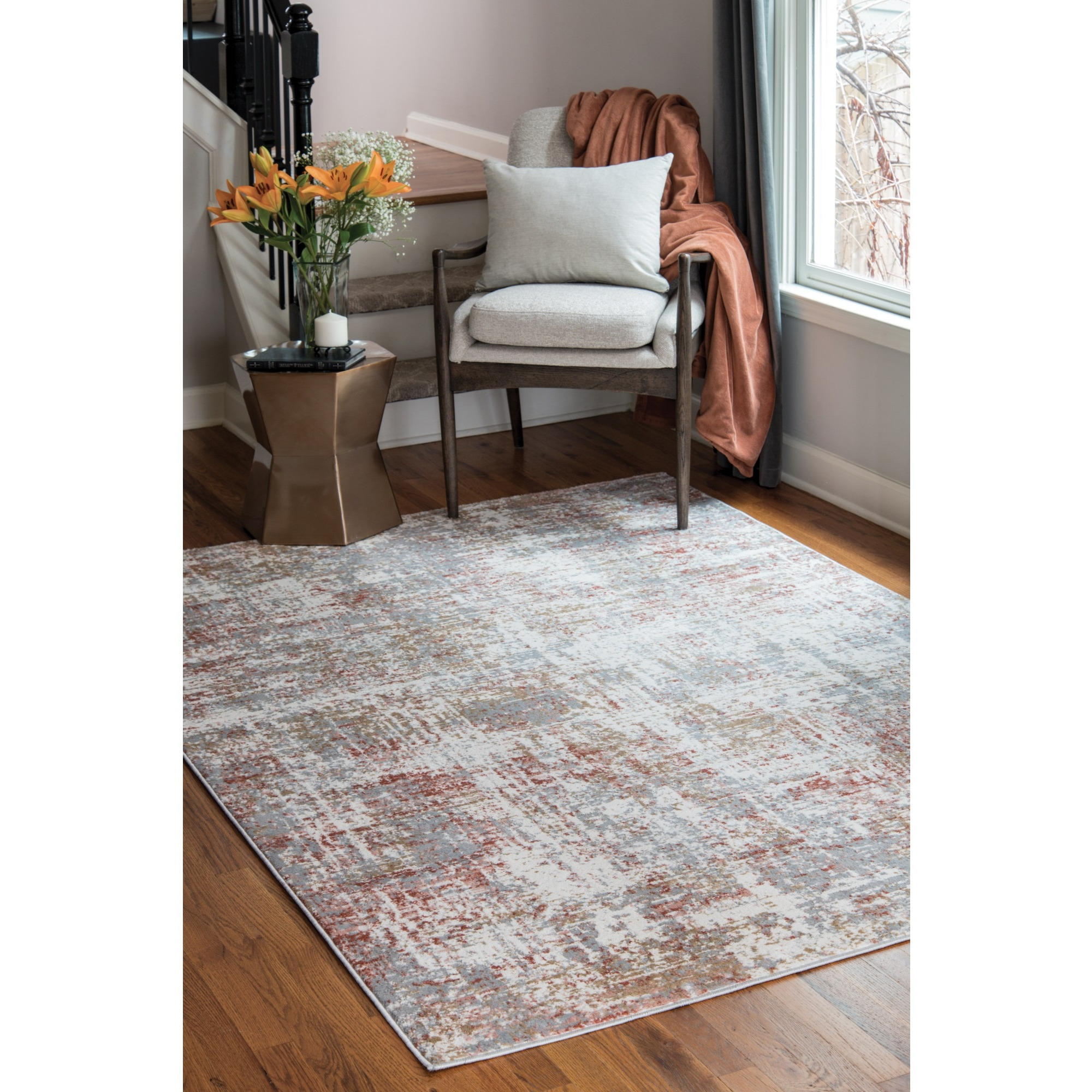 United Weavers Austin Elegance Rust Runner Rug 2'7" x 7'4"