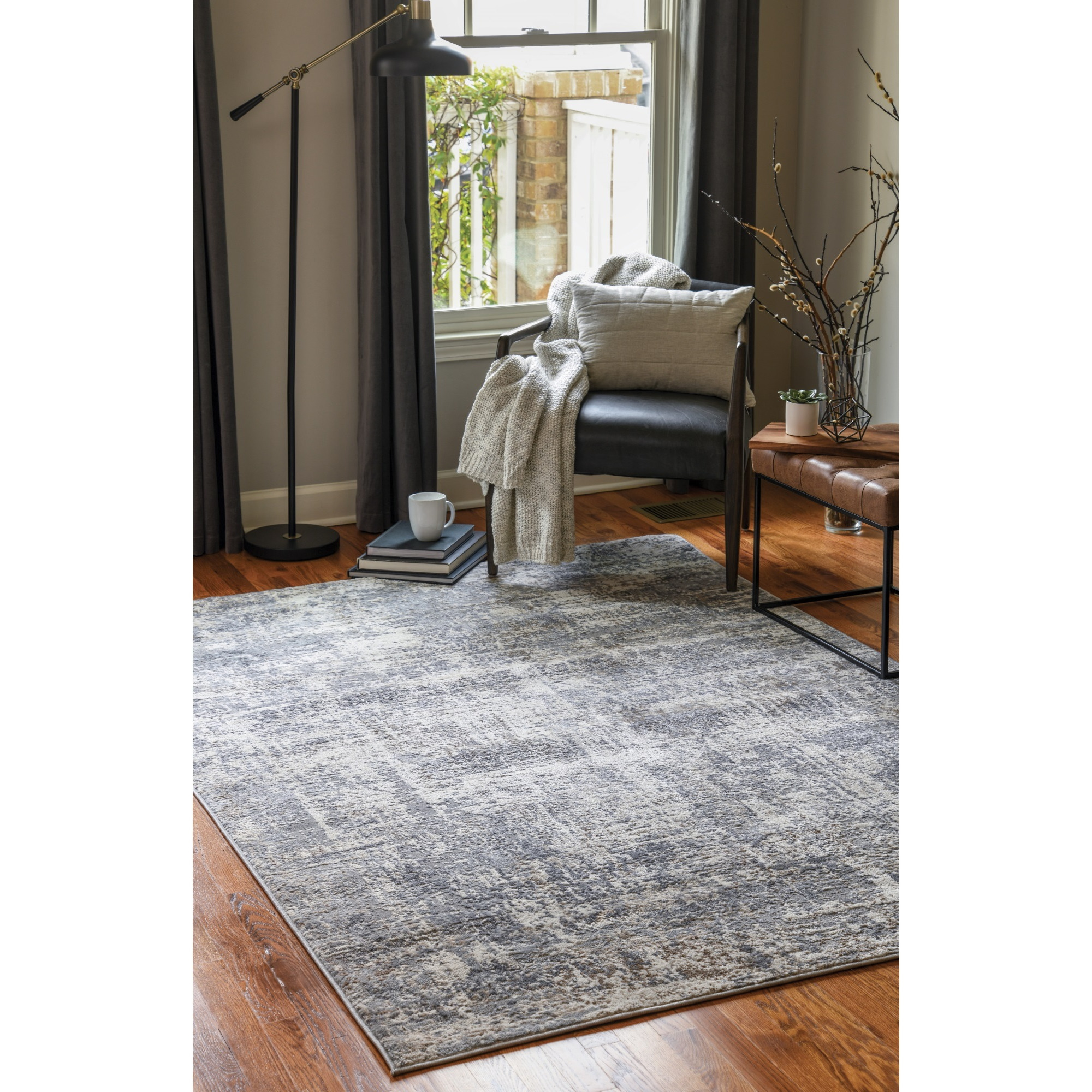 United Weavers Austin Elegance Grey Runner Rug 2'7" x 7'4"