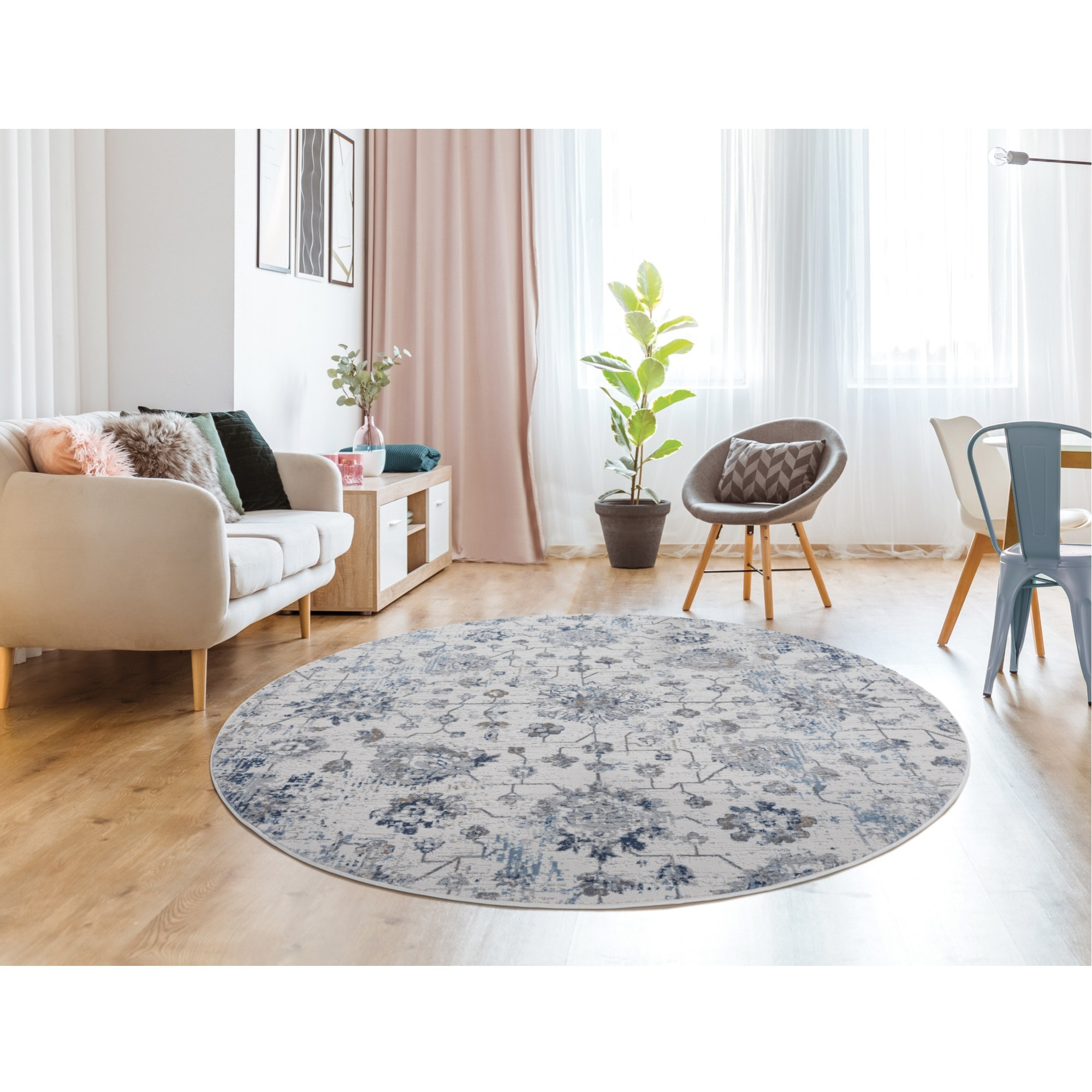 United Weavers Austin Heirloom Blue Round Rug 7'10" RD