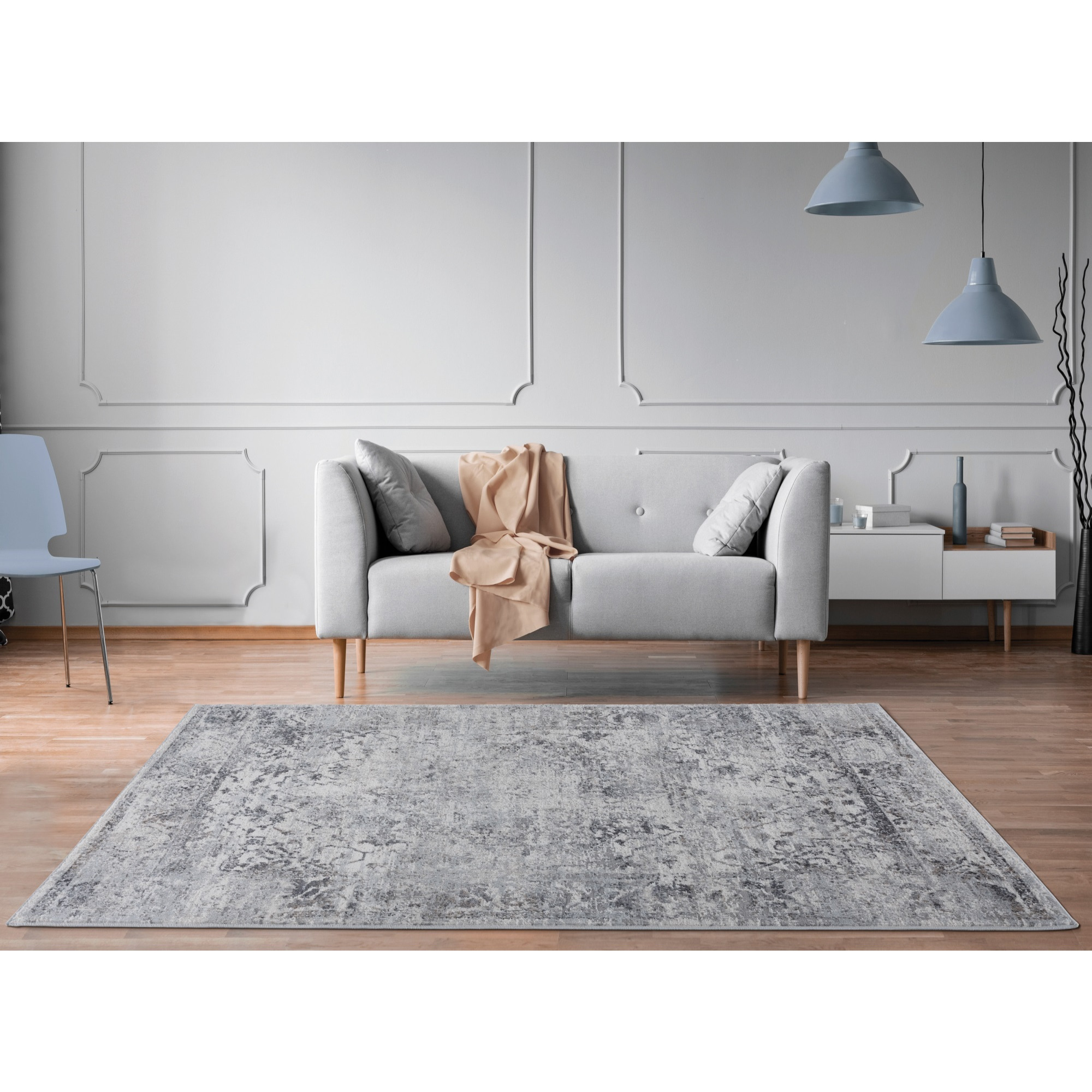 United Weavers Austin Clark Grey Runner Rug 2'7" x 7'4"