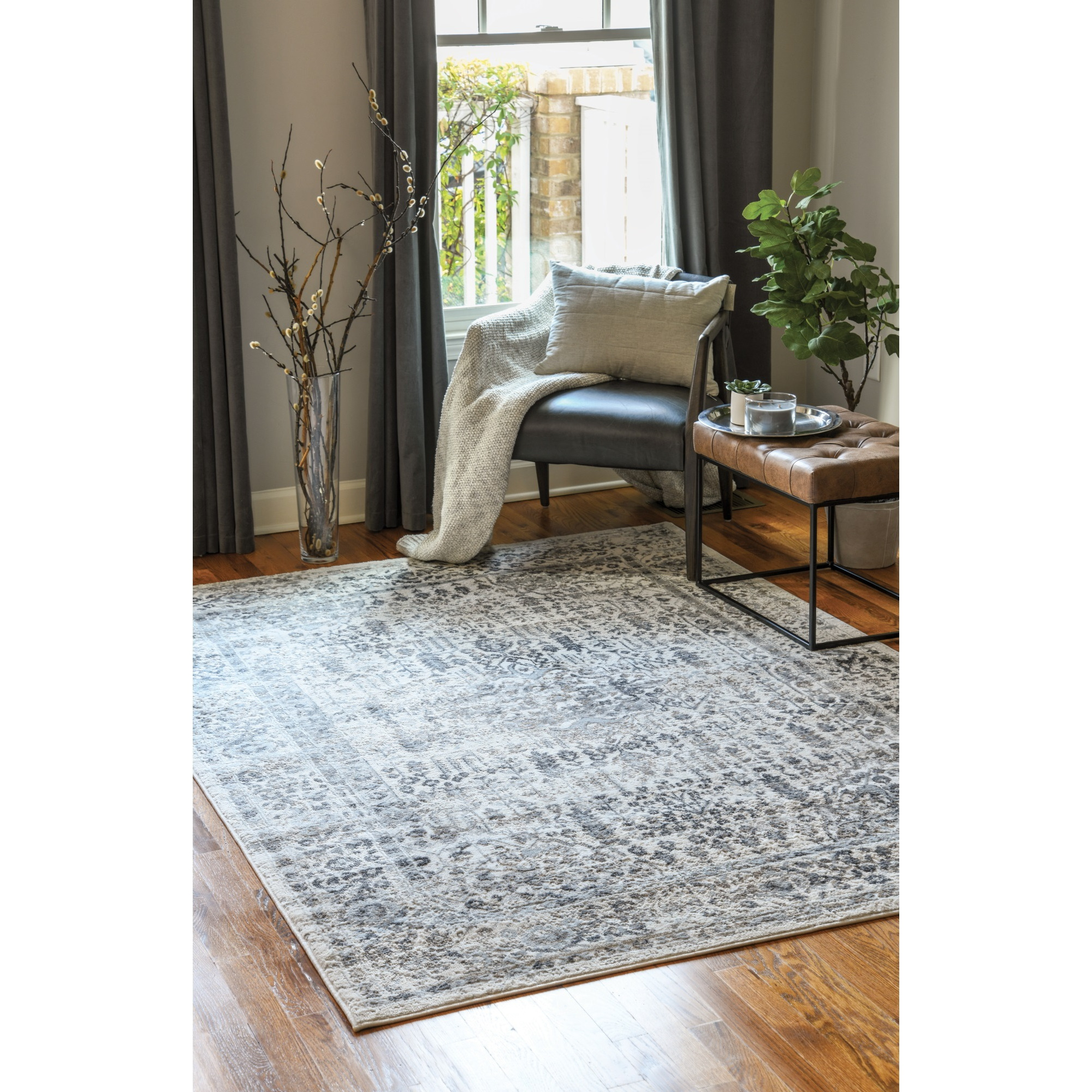 United Weavers Austin Nixon Grey Oversize Area Rug 12'6" x 15'