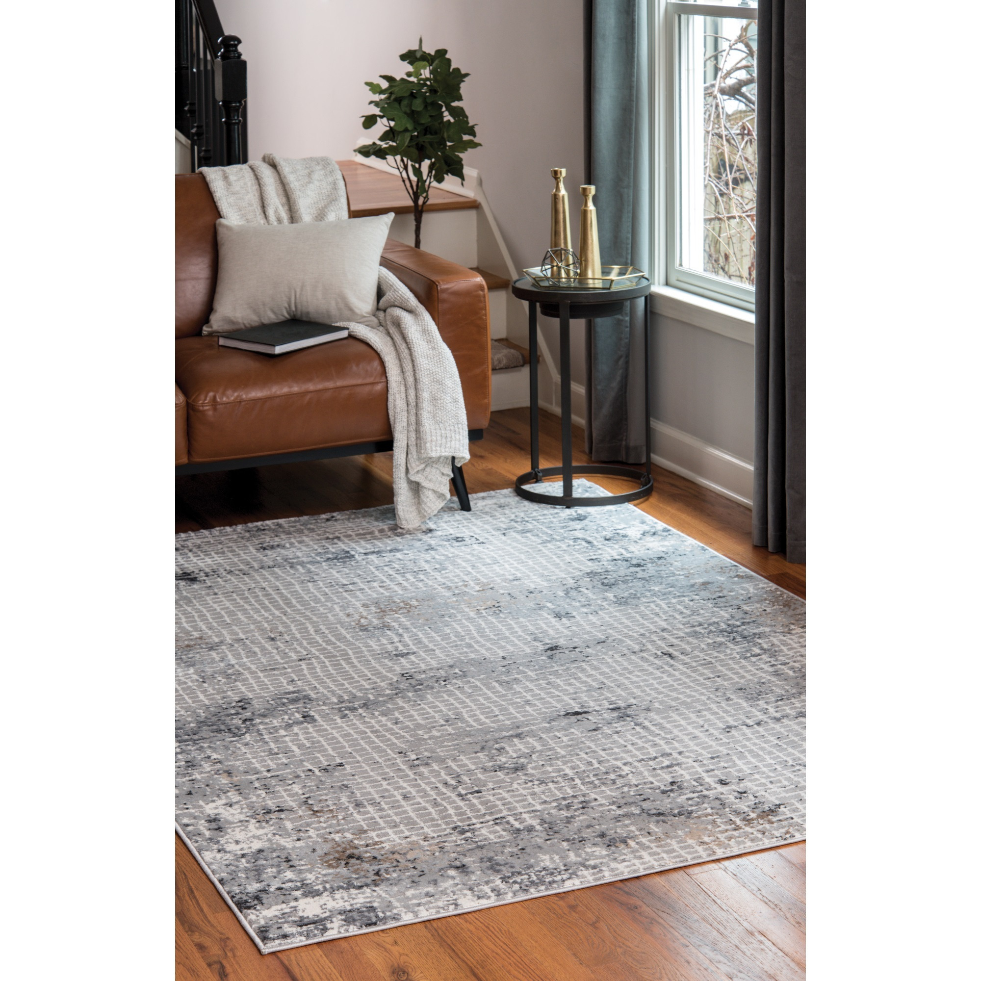 United Weavers Austin Devine Grey Accent Rug 1'11" x 3'