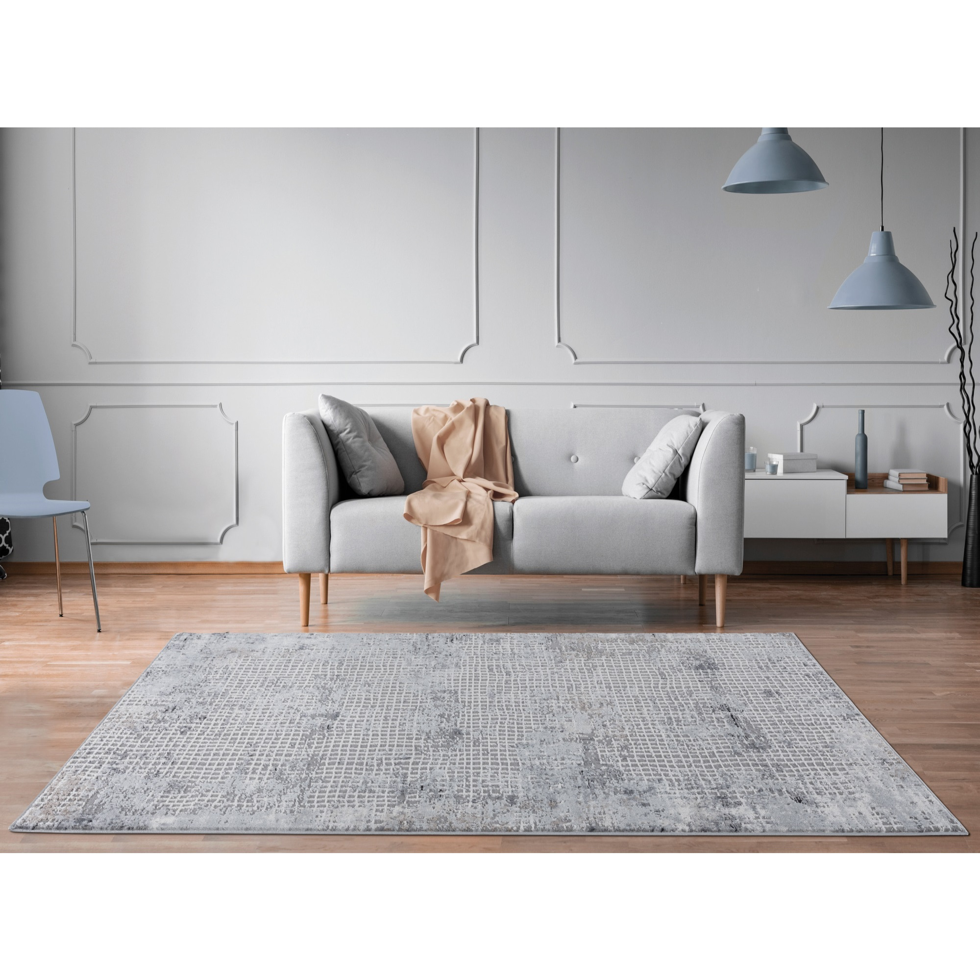 United Weavers Austin Devine Grey Accent Rug 1'11" x 3'