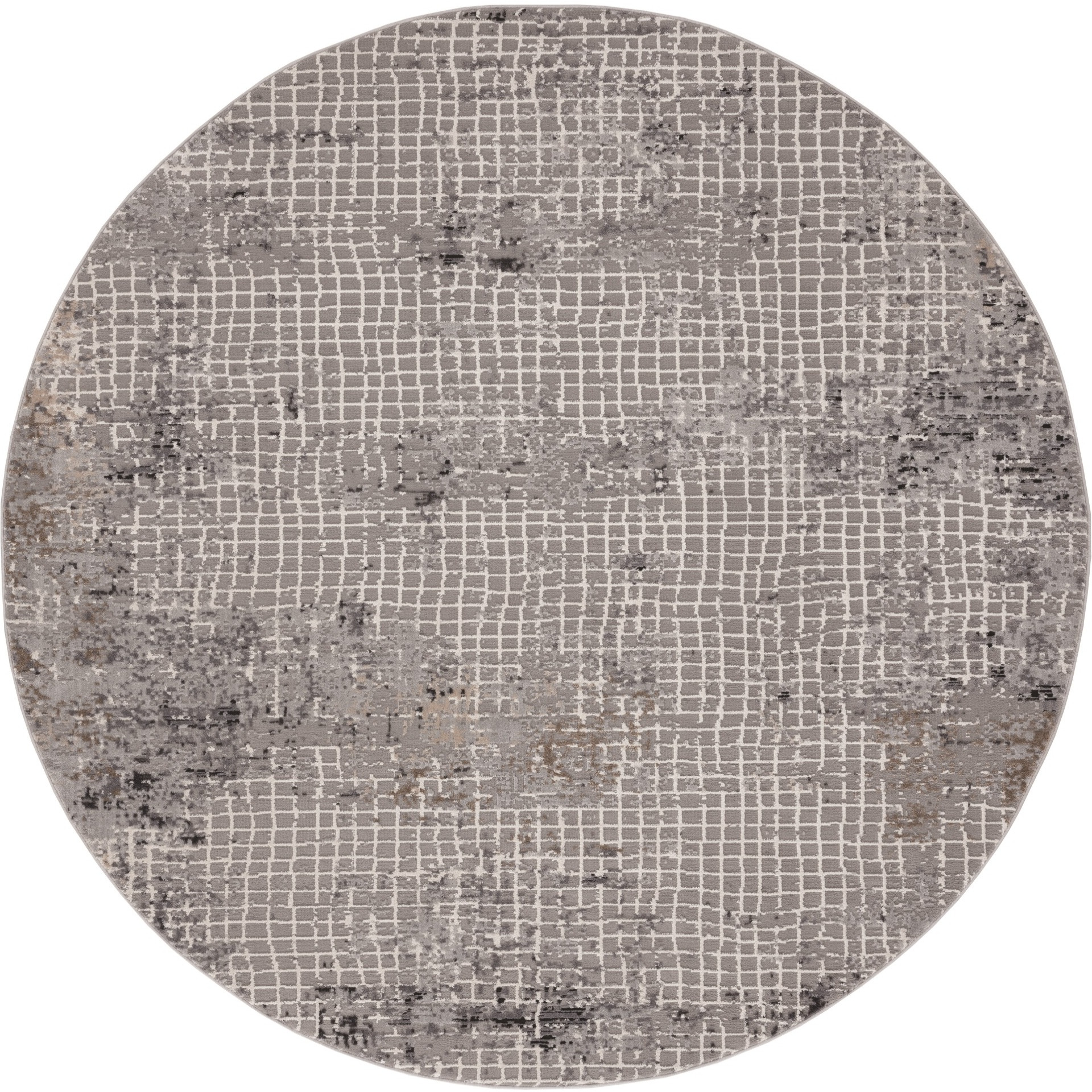 United Weavers Austin Devine Grey Round Rug 7'10" RD