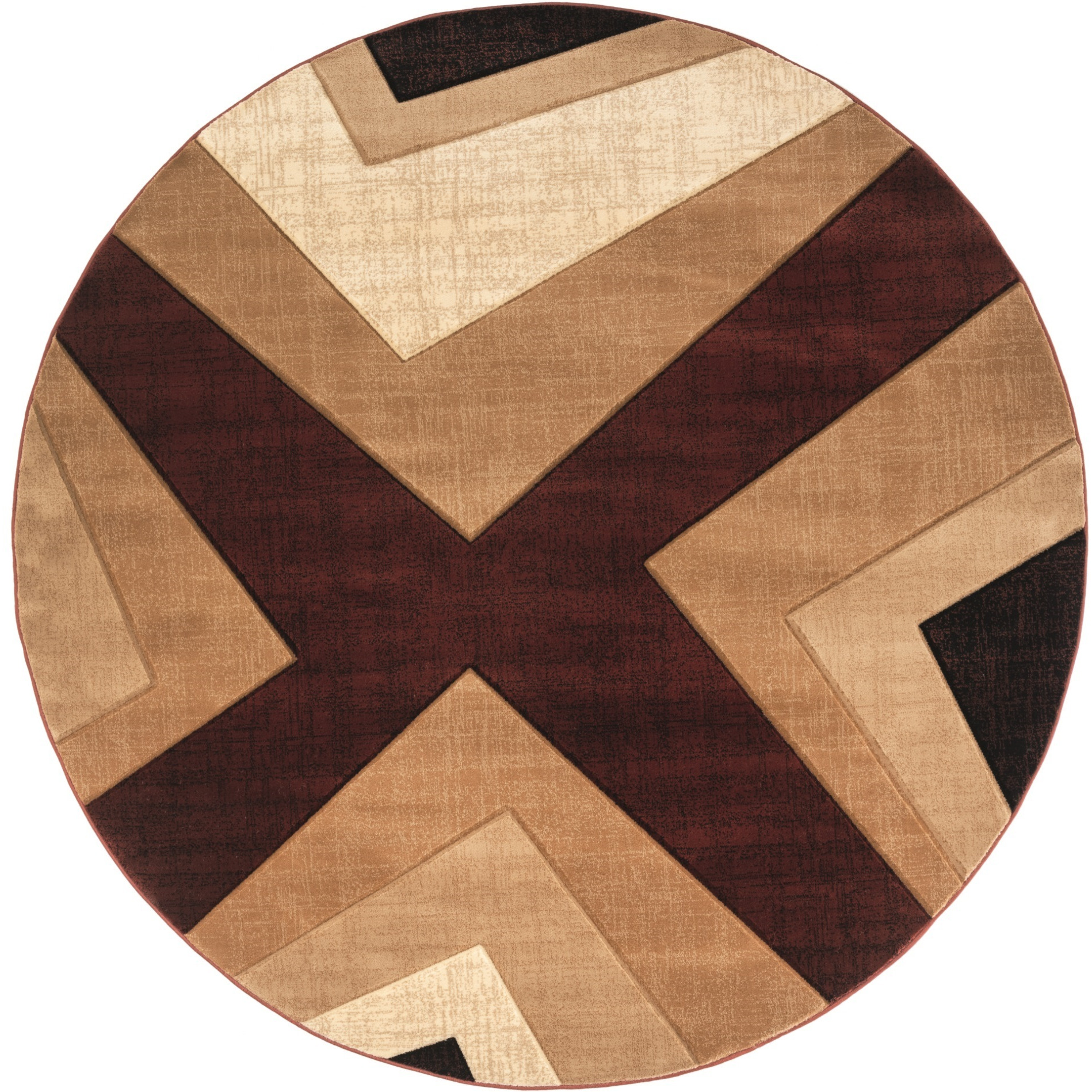 United Weavers Bristol Zine Burgundy Round Rug 7'10" Round