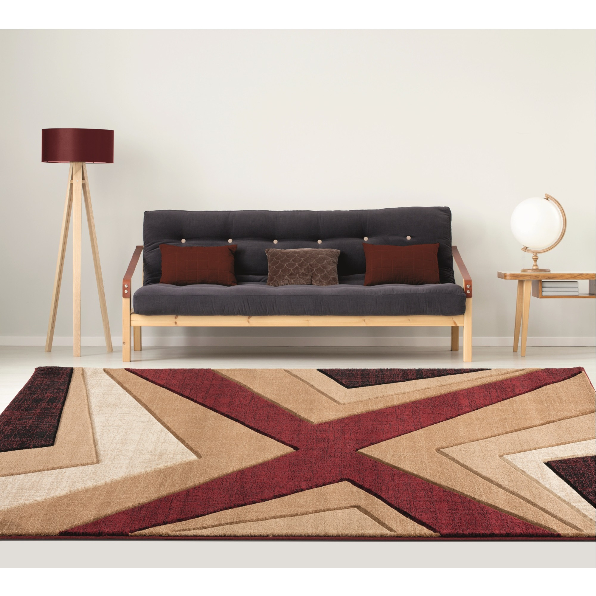 United Weavers Bristol Zine Burgundy Round Rug 7'10" Round