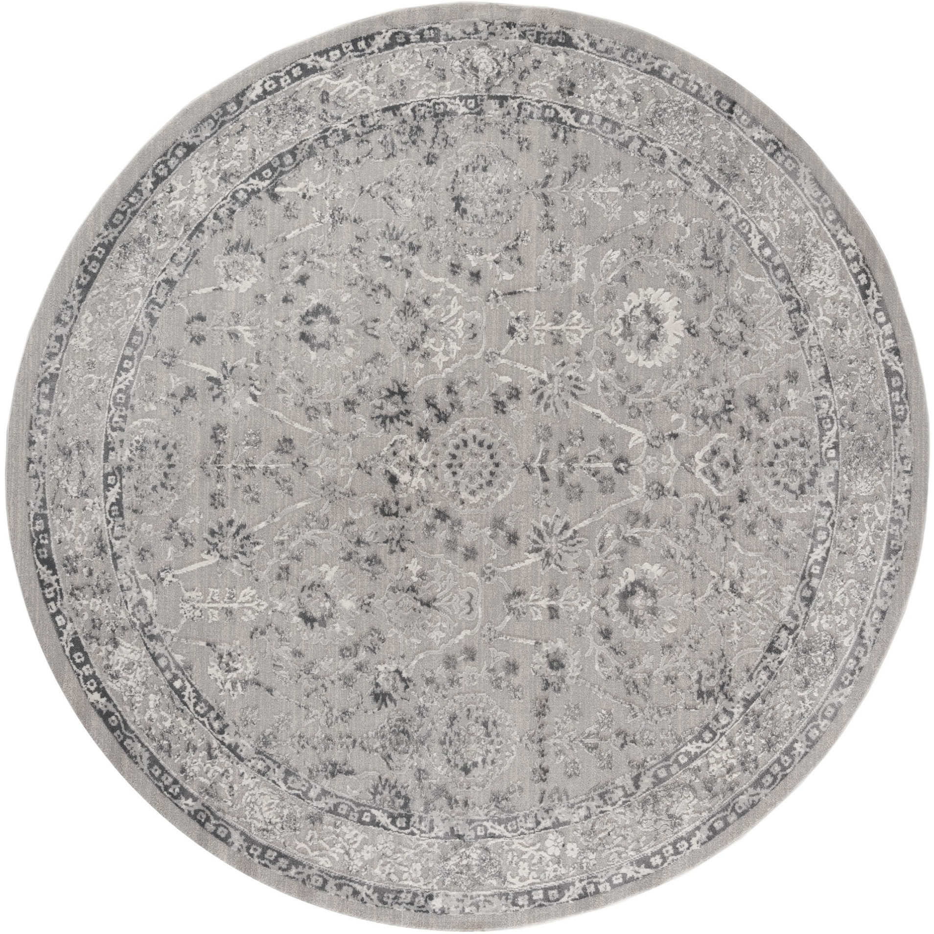 United Weavers Cascades Shasta Grey Round Rug 7'10" RD