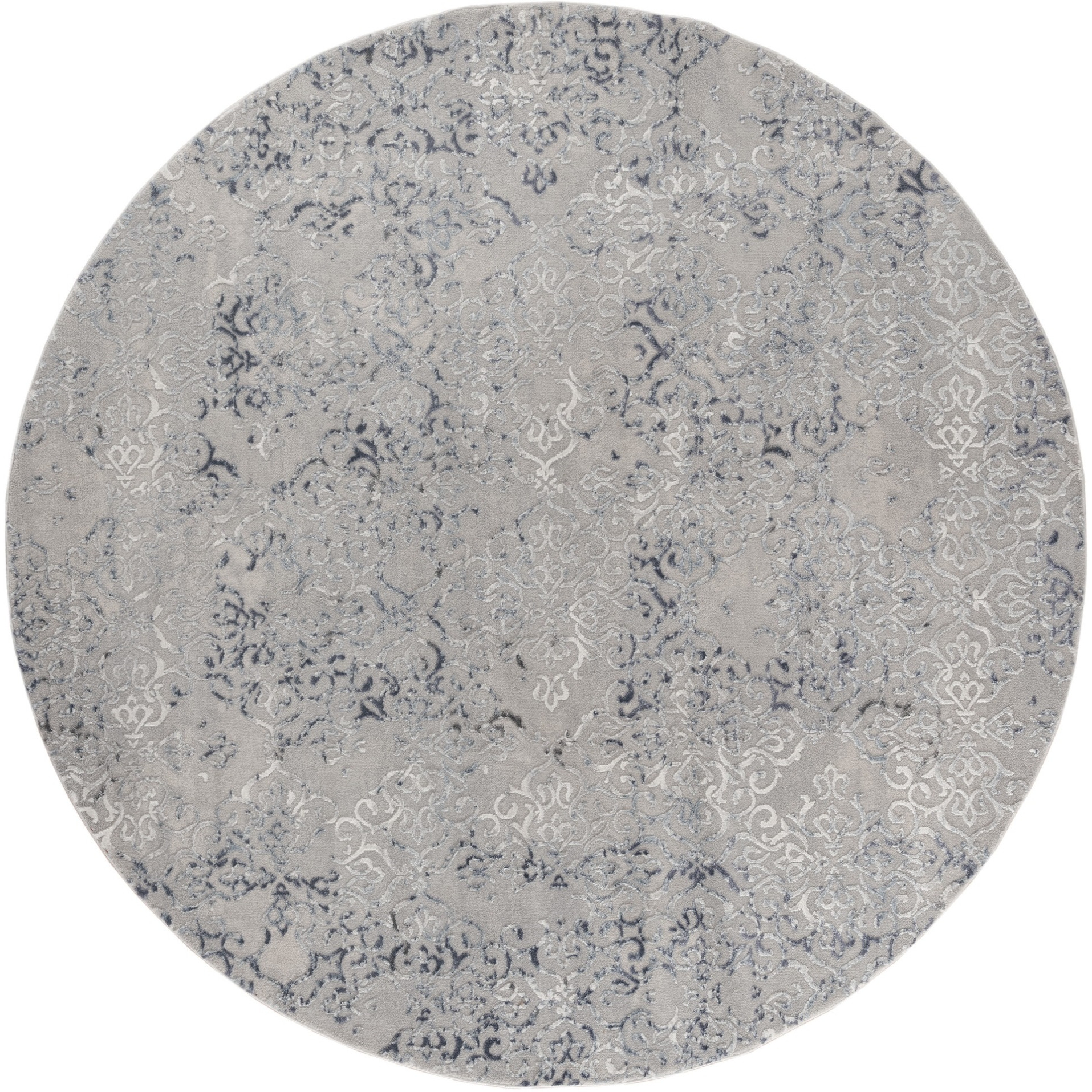 United Weavers Cascades Marblemount Blue Round Rug 7'10" RD