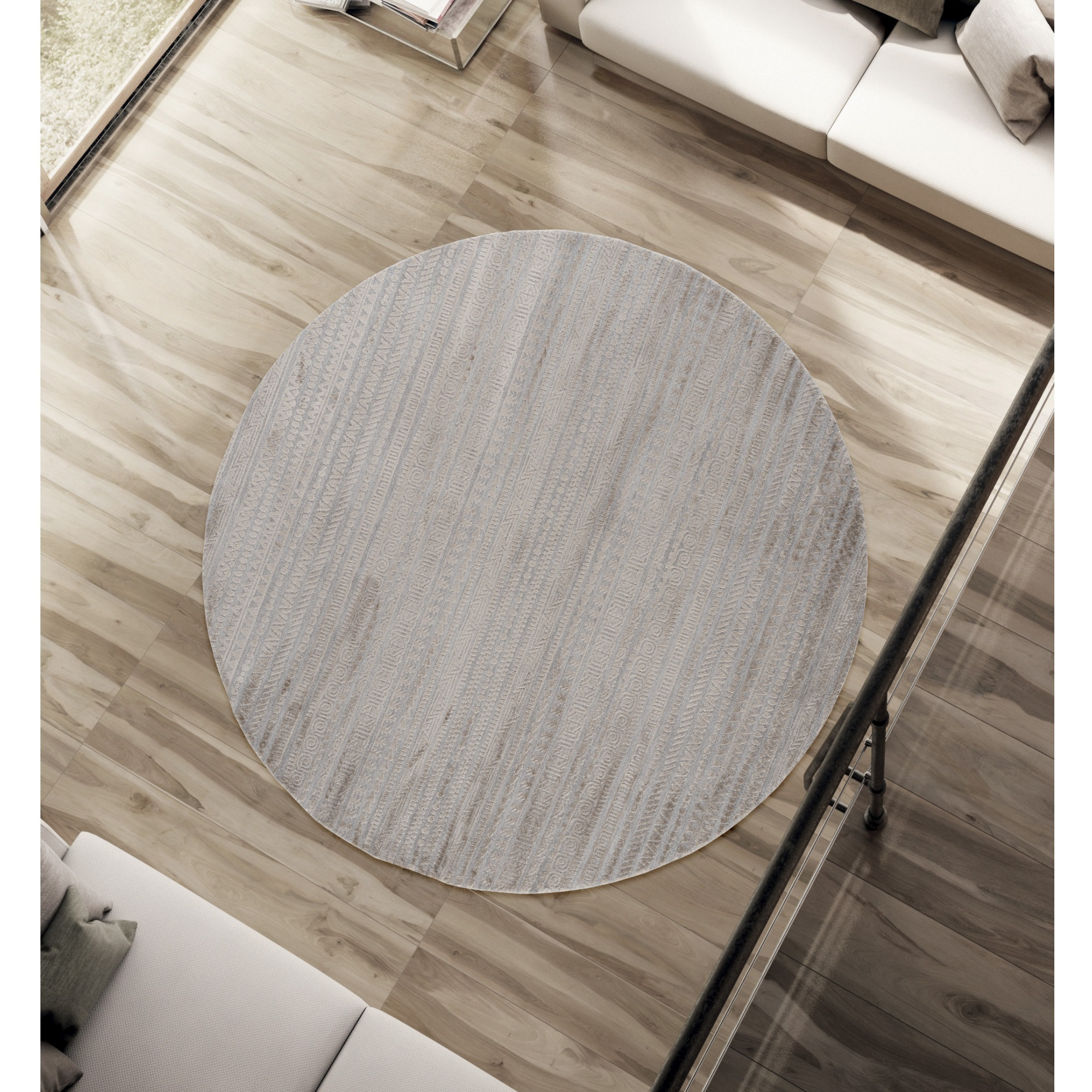 United Weavers Cascades Yamsay Wheat Round Rug 7'10" RD