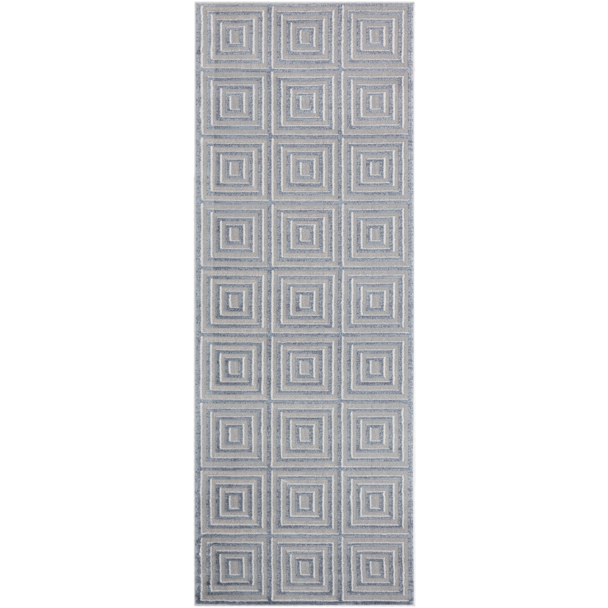 United Weavers Cascades Tehama Blue/Grey Runner Rug 2'7" x 7'2"