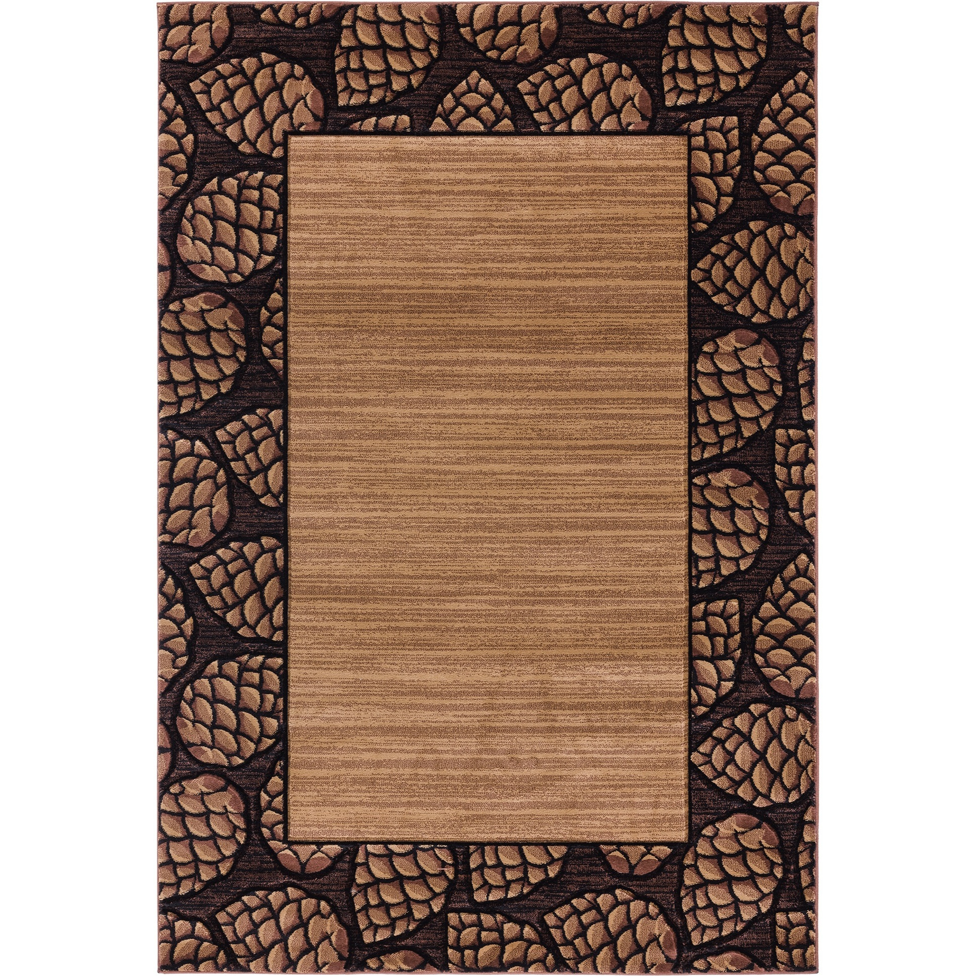 United Weavers Cottage Pine Border Beige Accent Rug 1'10" x 2'8"