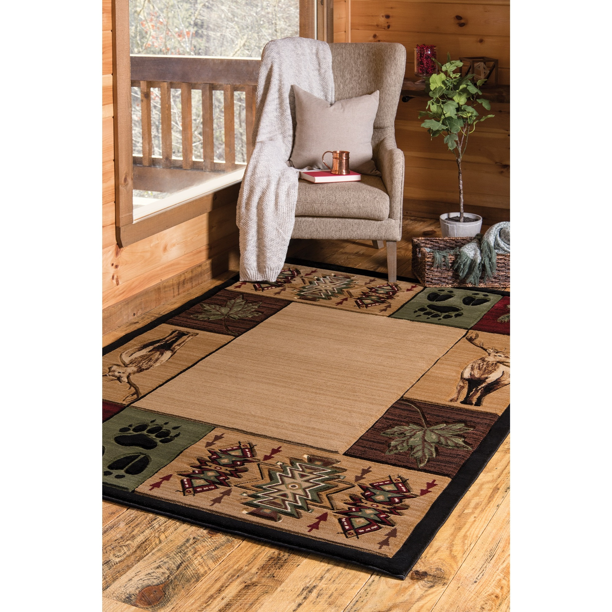 United Weavers Cottage Maddox Edge Beige Area Rug 7'10" x 10'6"