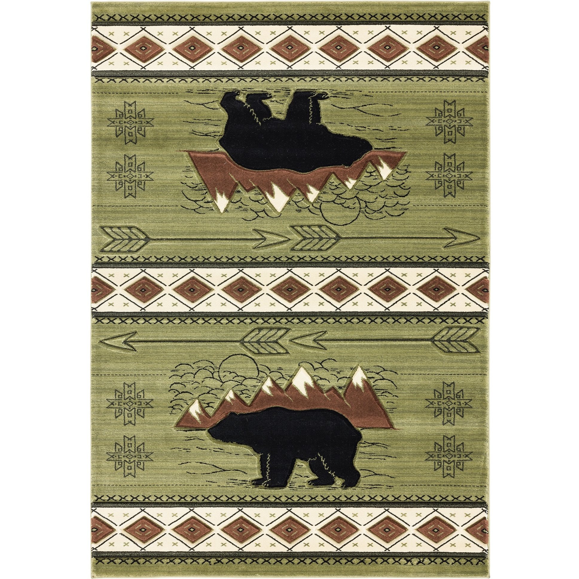 United Weavers Cottage Timberland Green Accent Rug 1'10" x 2'8"
