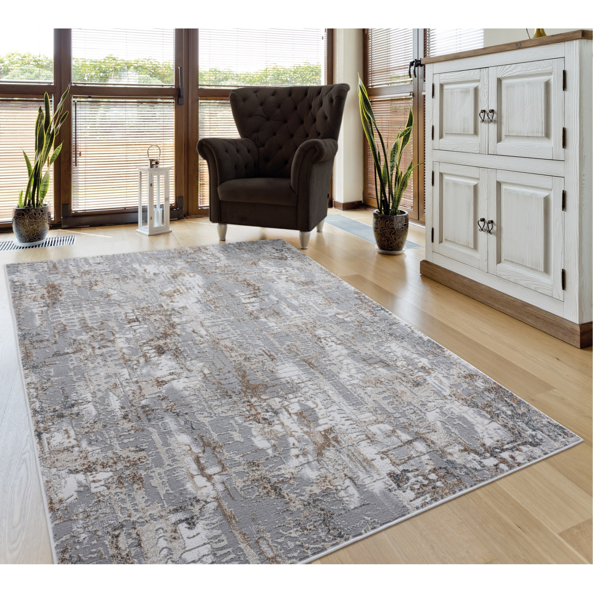 United Weavers Emojy Varina Wheat Runner Rug 2'7" x 7'4"