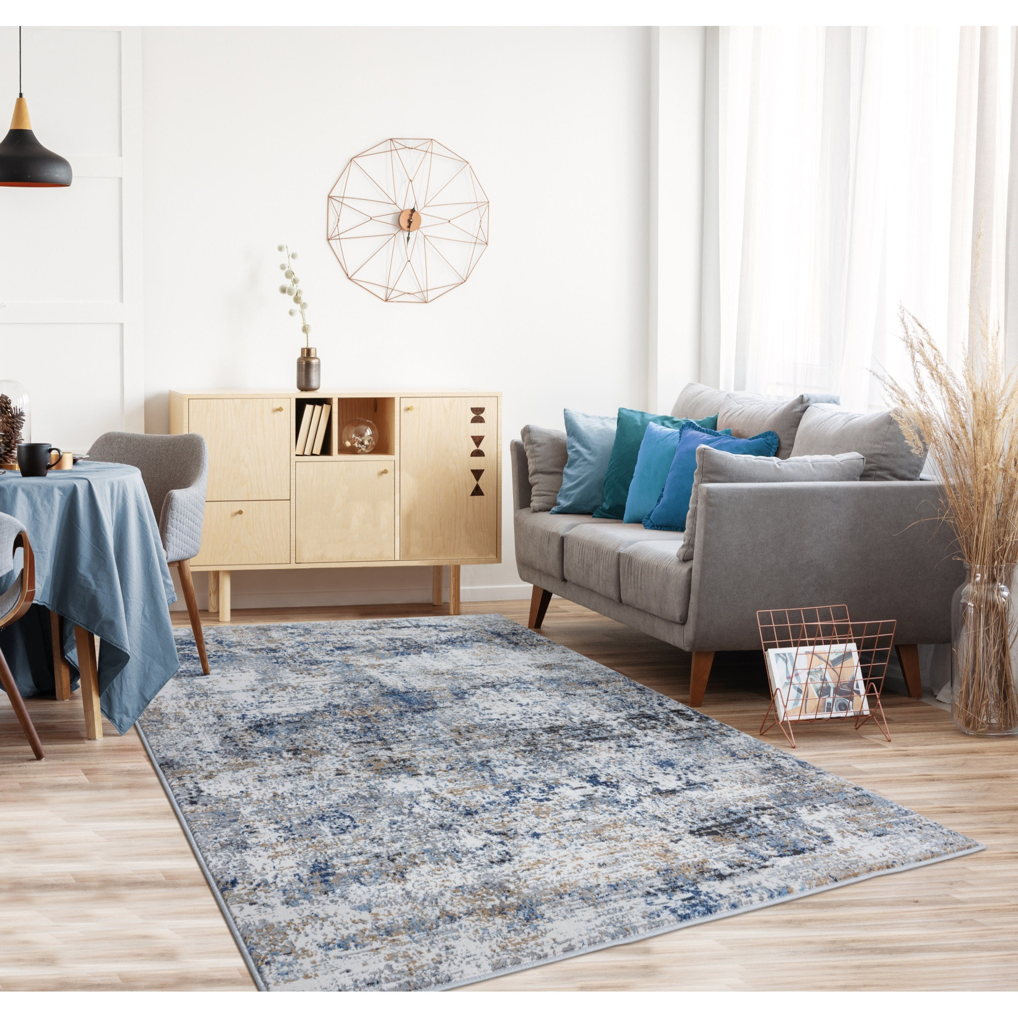 United Weavers Eternity Barcelona Blue Area Rug 5'3" x 7'2"
