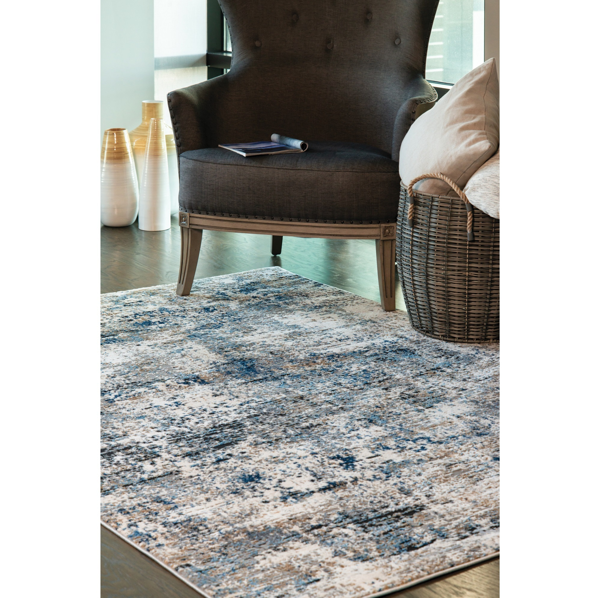 United Weavers Eternity Barcelona Blue Area Rug 5'3" x 7'2"