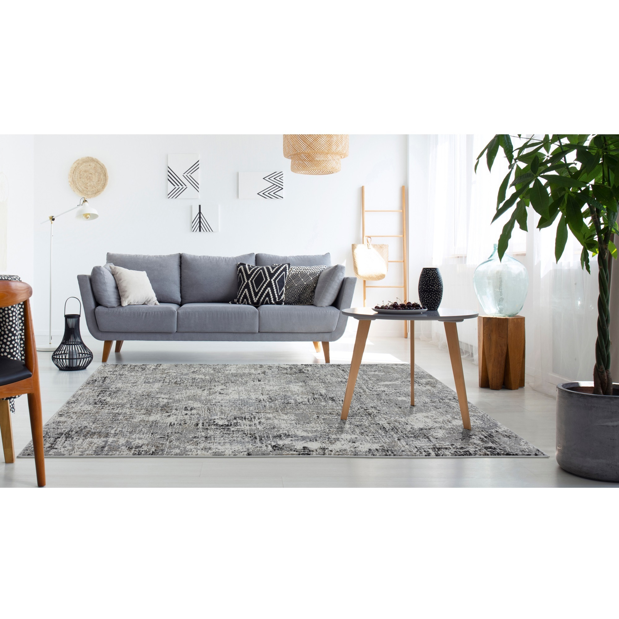 United Weavers Eternity Mizar Charcoal Accent Rug 1'11" x 3'