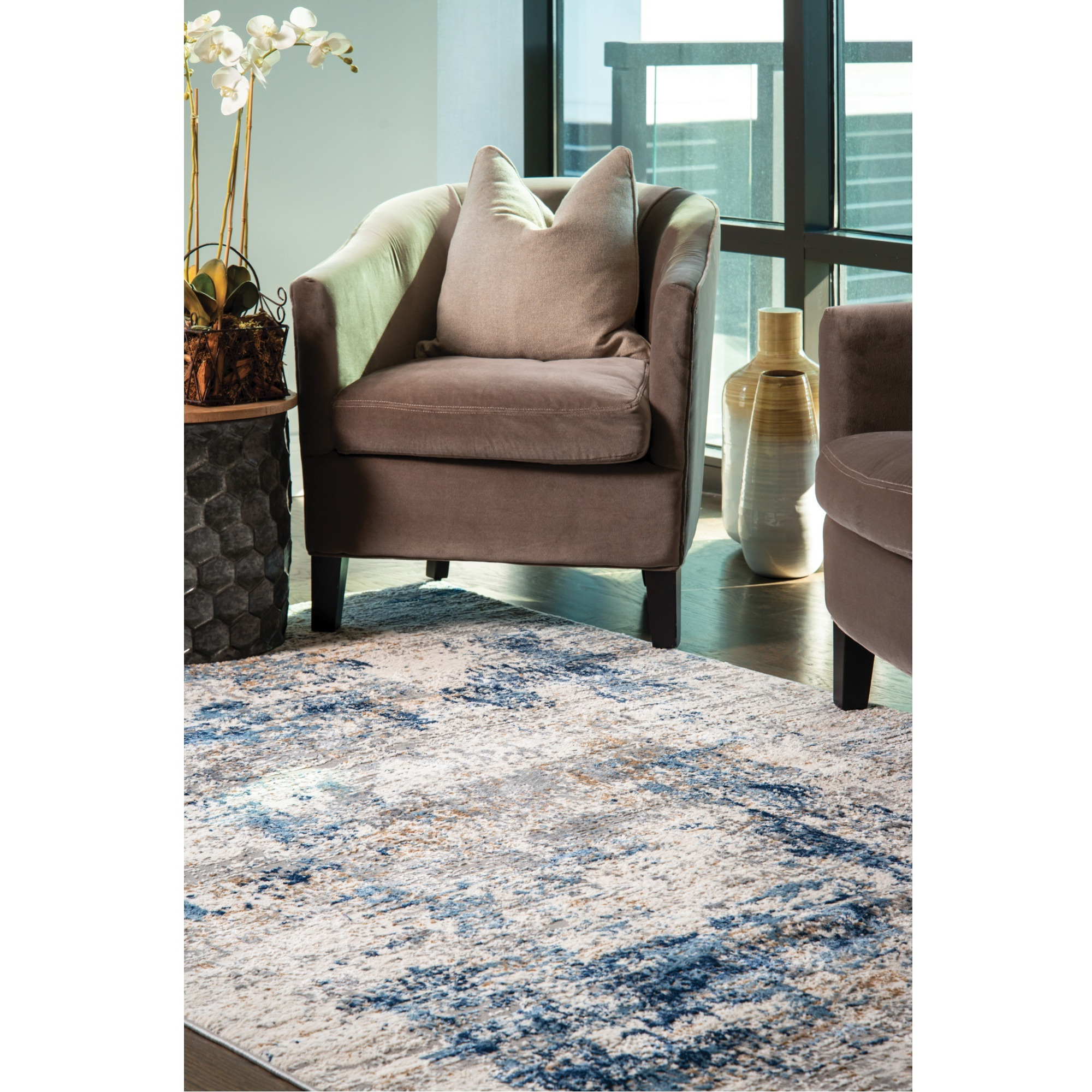 United Weavers Eternity Elixir Blue Round Rug 7'10" RD