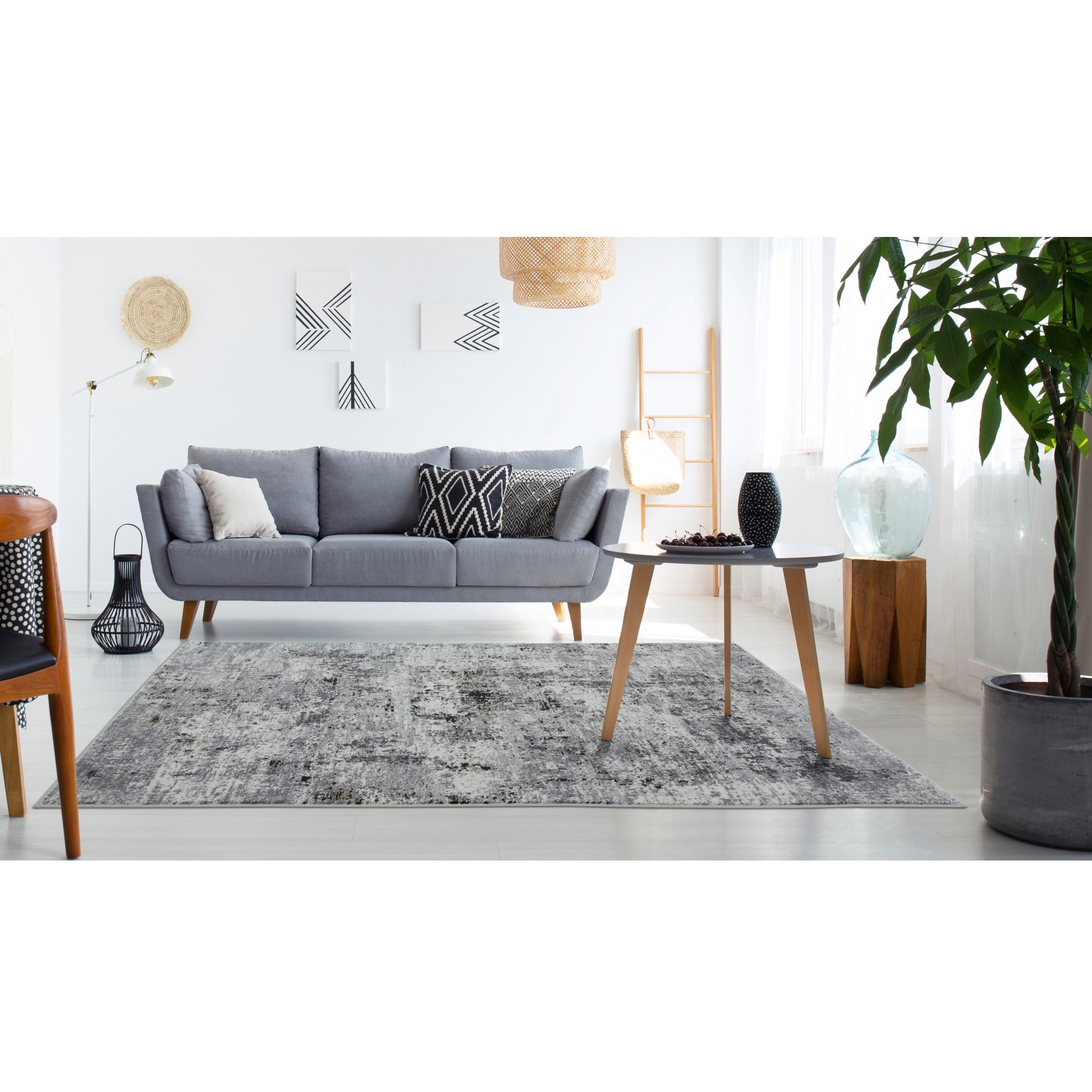 United Weavers Eternity Elixir Charcoal Area Rug 5'3" x 7'2"